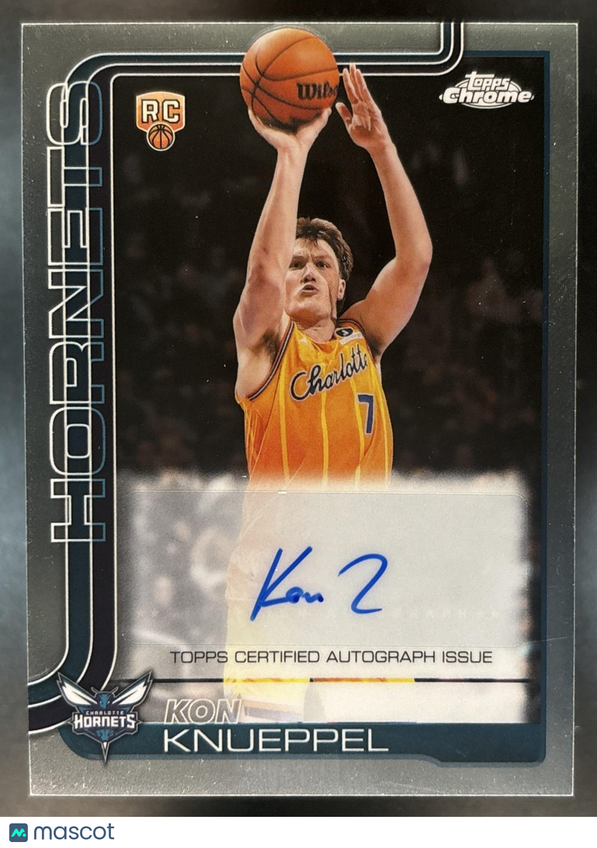 2025-26 Topps Chrome Update Kon Knueppel Auto #TCA-KK RC Charlotte Hornets