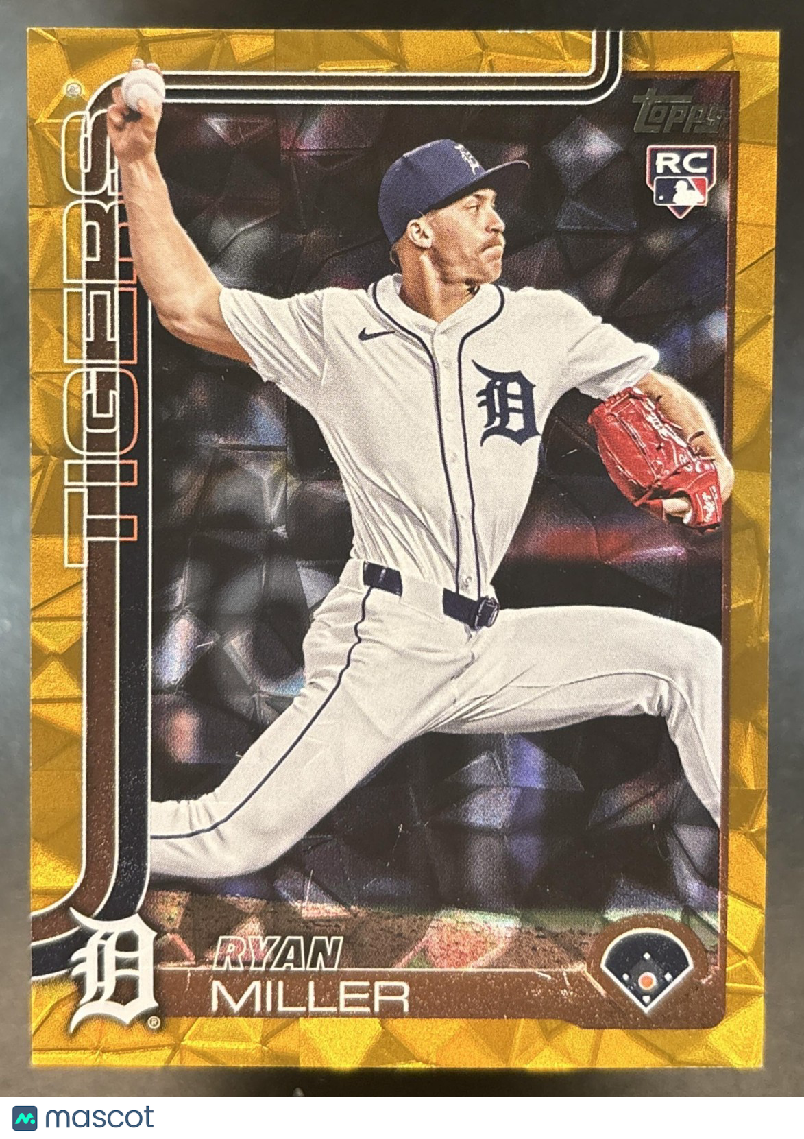 2025 Topps Update Ryan Miller Gold Diamante Foil 40/50 #US317 RC Detroit Tigers