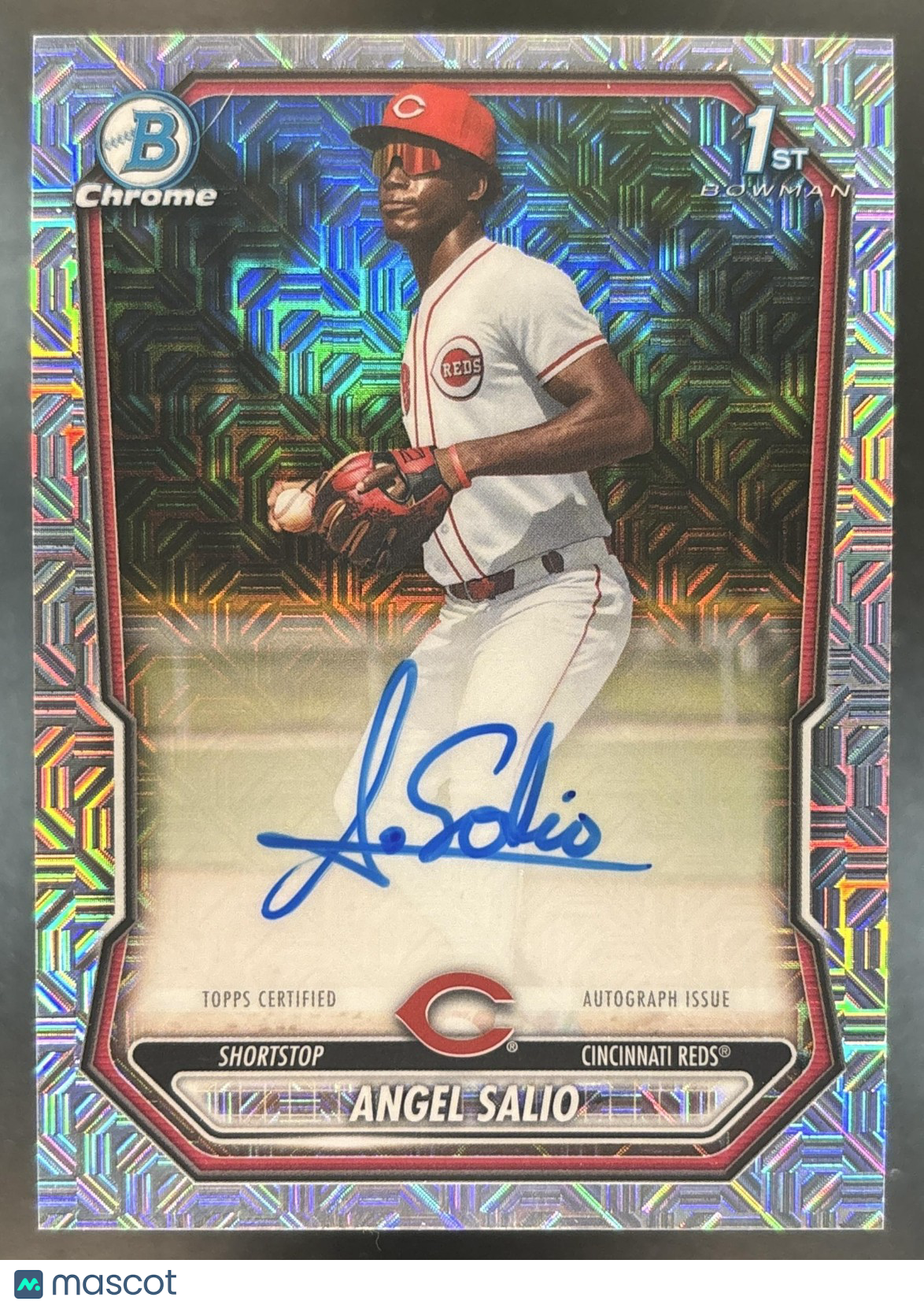 2026 Bowman Chrome Mega Box Angel Salio Auto Mojo 1st Prospect Cincinnati Reds