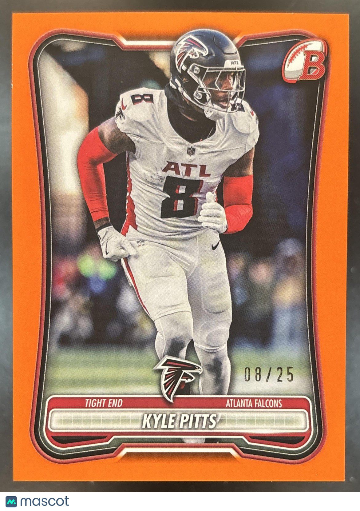2026 Bowman Kyle Pitts Orange /25 #5 Atlanta Falcons