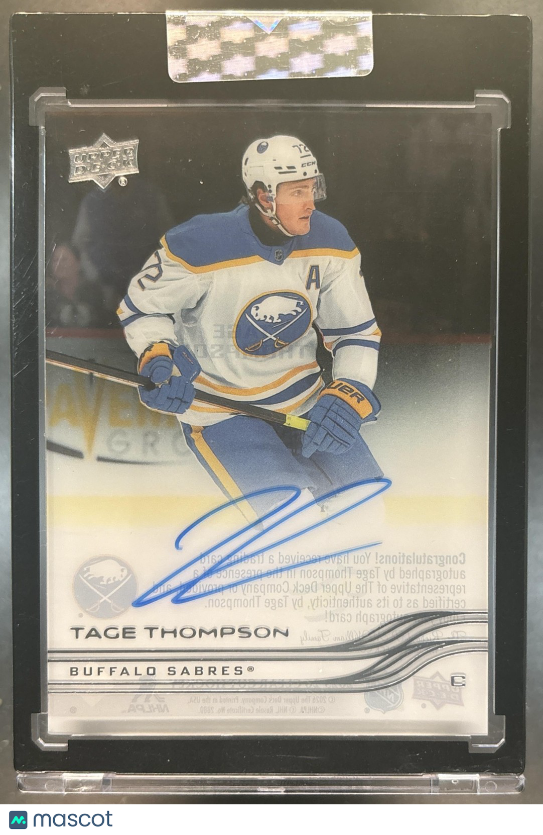 2025-26 Upper Deck Clear Cut Tage Thompson #CC-TT Auto Buffalo Sabres