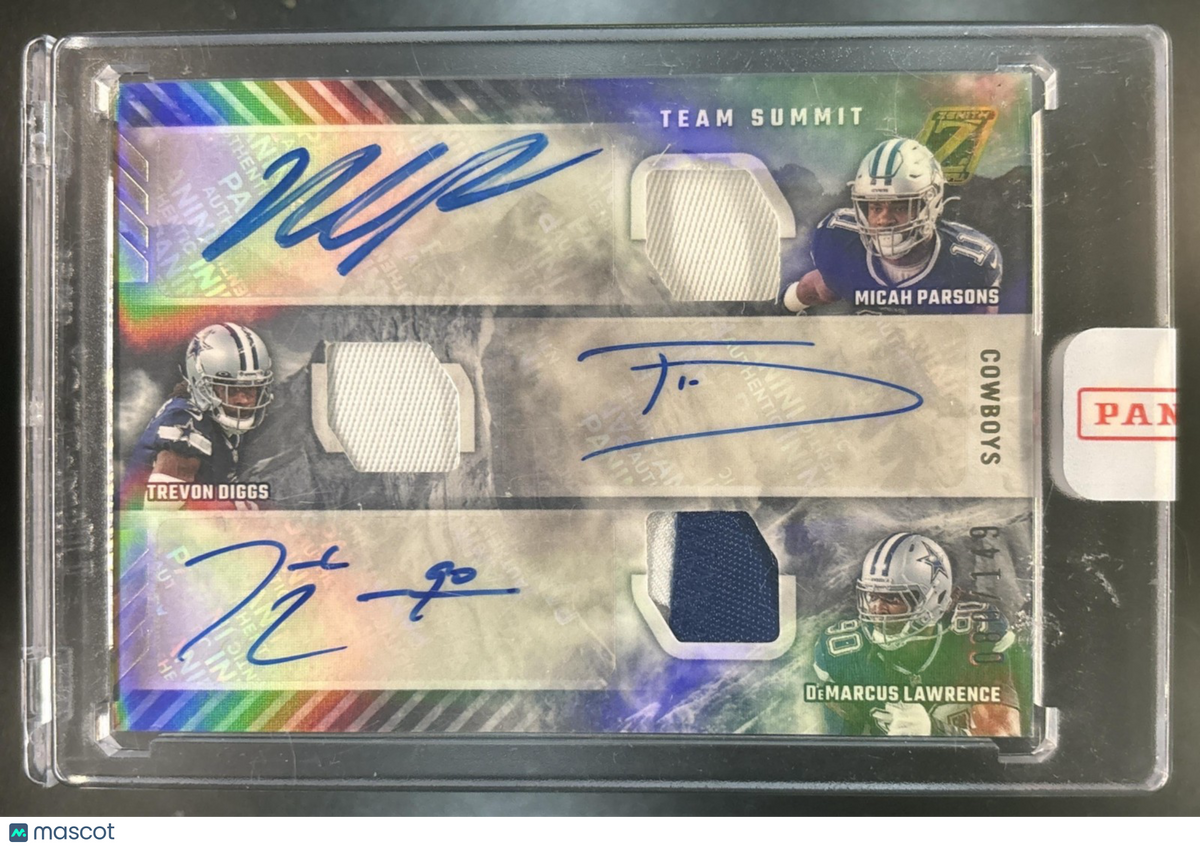 2022 Zenith Micah Parsons Trevon Diggs DeMarcus Lawrence Team Summit Auto /149