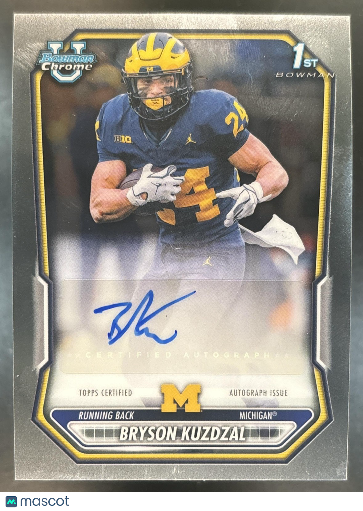 2026 Bowman Bryson Kuzdzal Chrome Auto #BCPA-BK 1st Prospect Michigan Wolverines