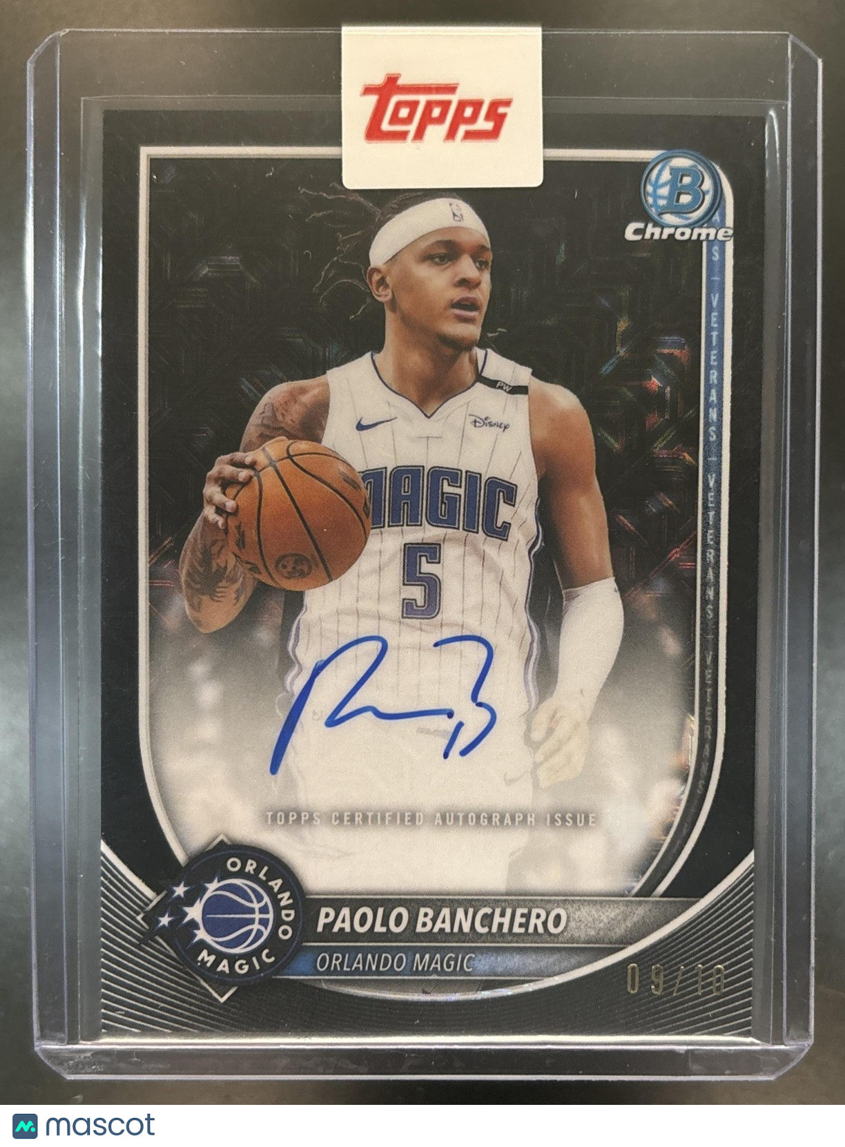 2025-26 Bowman Paolo Banchero Chrome Auto Black /10 #BCA-PB Orlando Ma