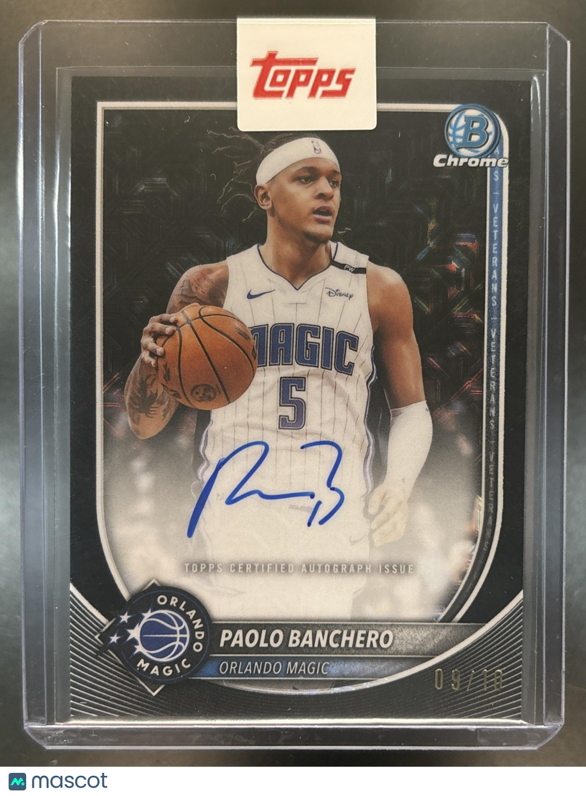 2025-26 Bowman Paolo Banchero Chrome Auto Black /10 #BCA-PB Orlando Magic