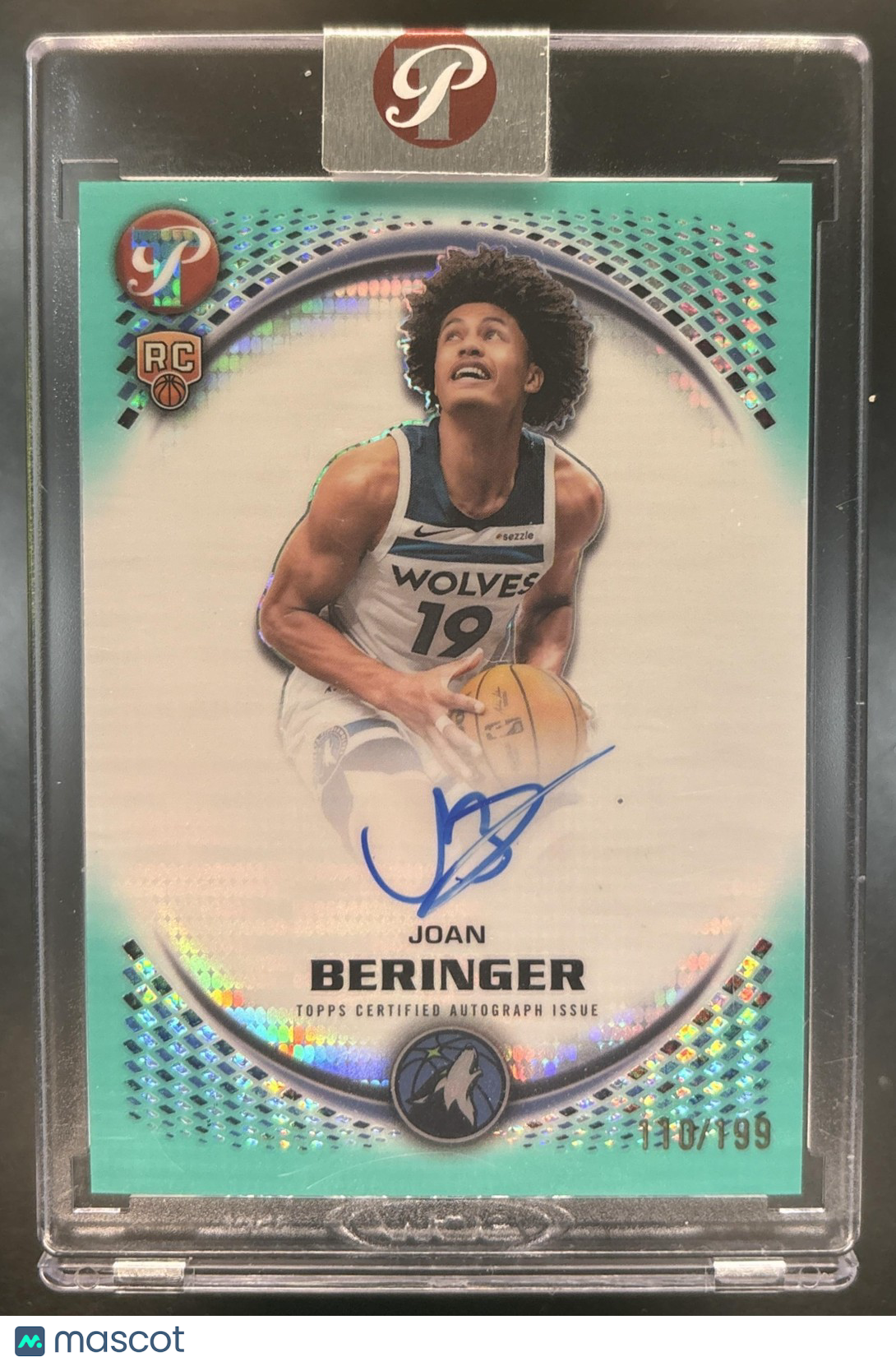 2025-26 Topps Pristine Joan Beringer Auto Aqua /199 Minnesota Timberwolves