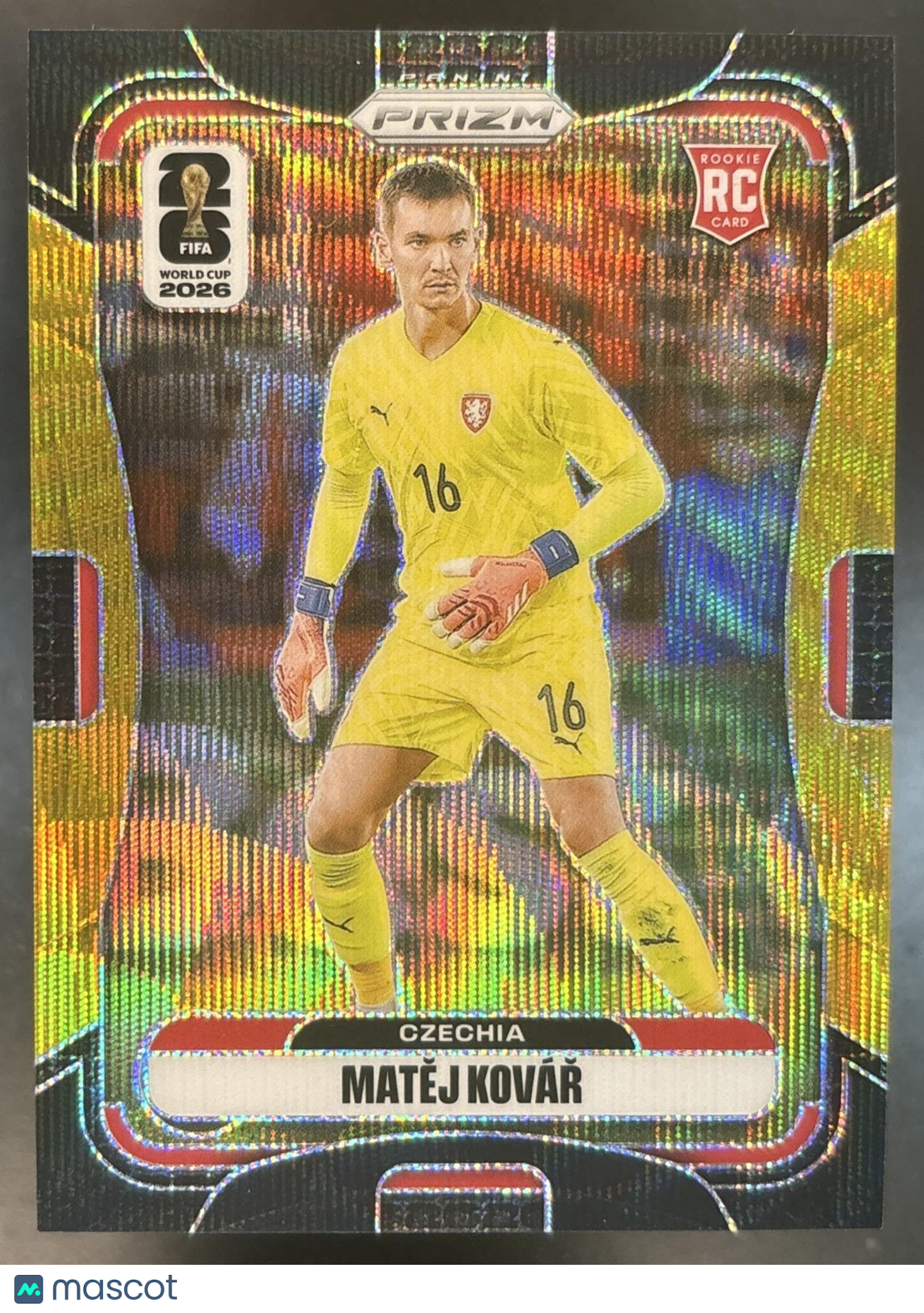 2026 Panini Prizm World Cup Matej Kovar Black and Gold Wave /8 #479 Czechia