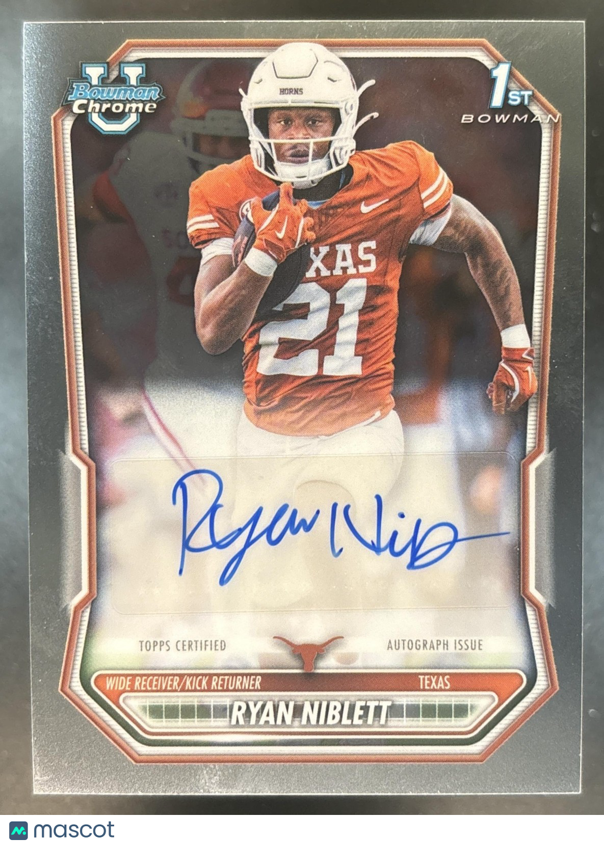 2026 Bowman Ryan Niblett Chrome Auto #BCPA-RN 1st Prospect Texas Longhorns