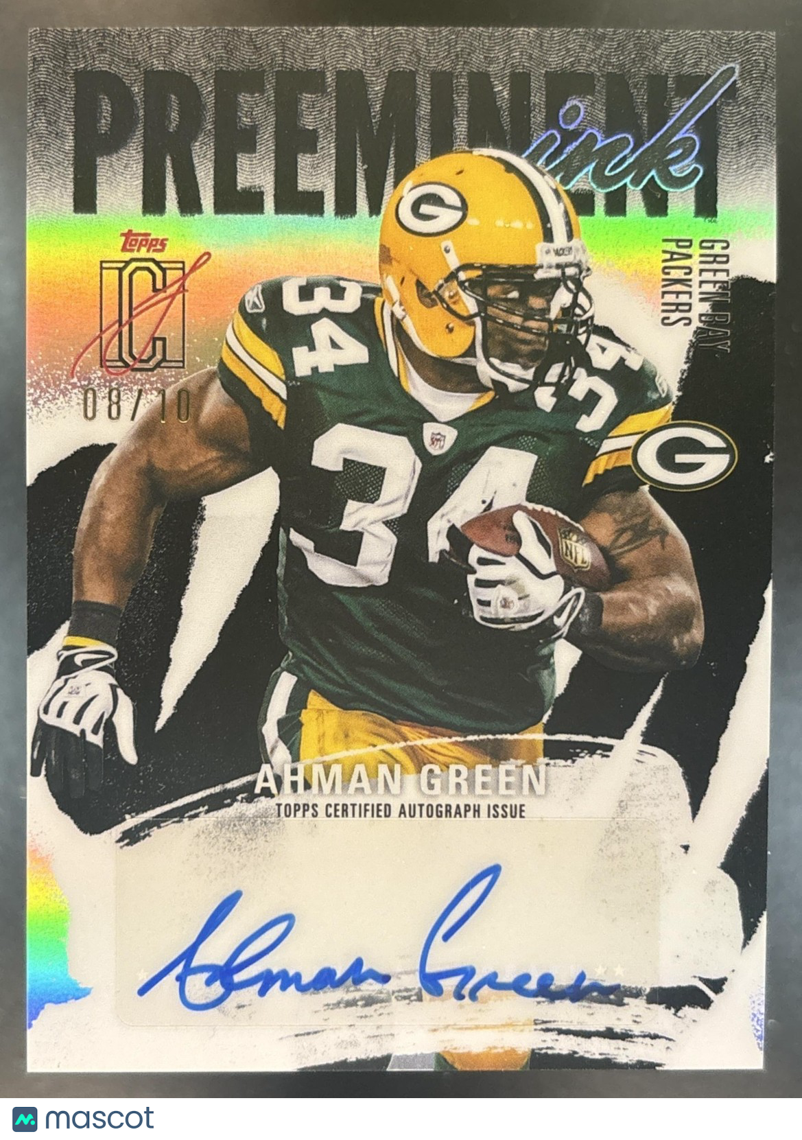 2025 Topps Signature Class Ahman Green Preeminent Ink Auto Black /10 Packers
