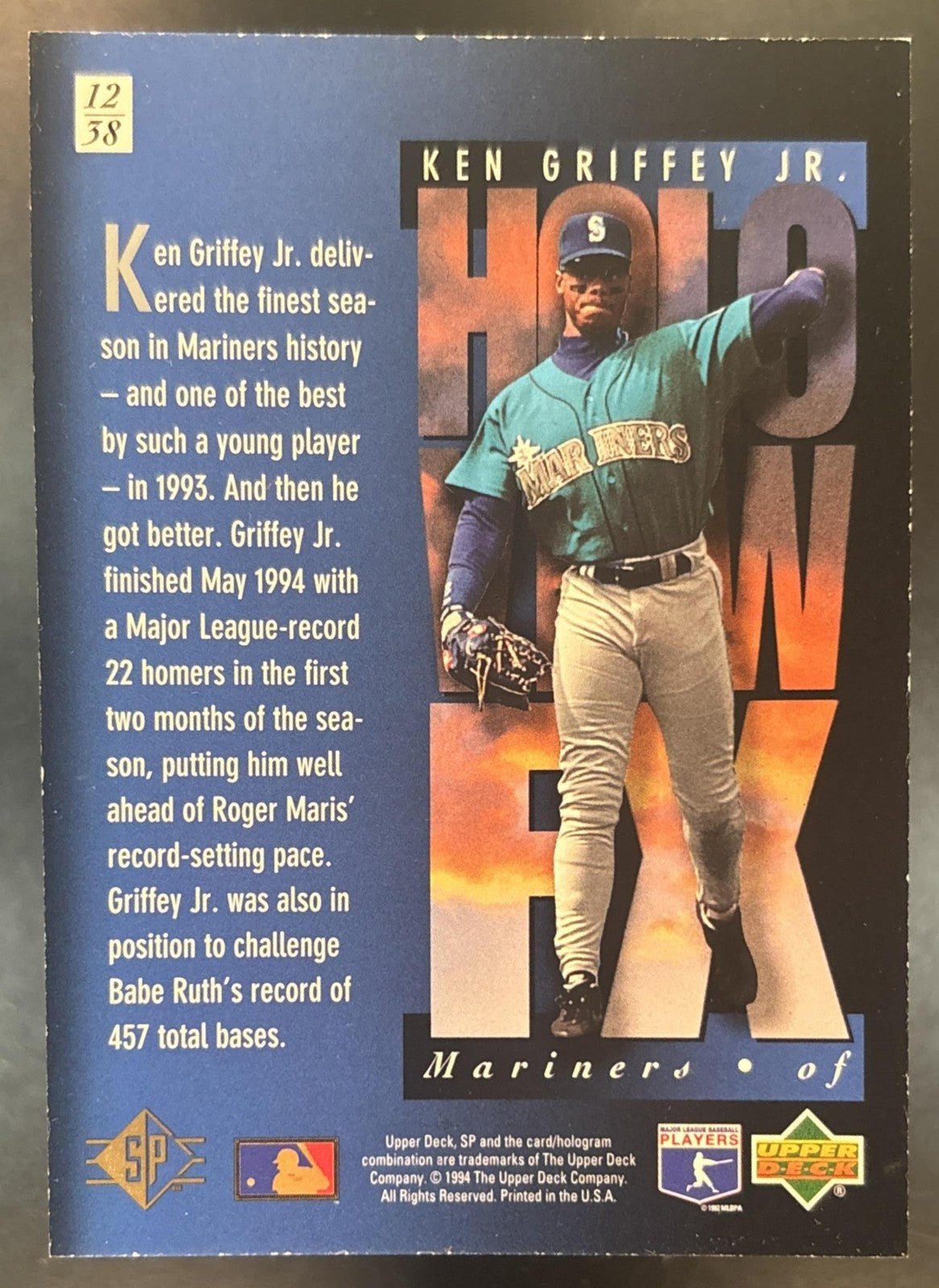 1994 SP Ken Griffey Jr. Holoview FX #12 Seattle Mariners