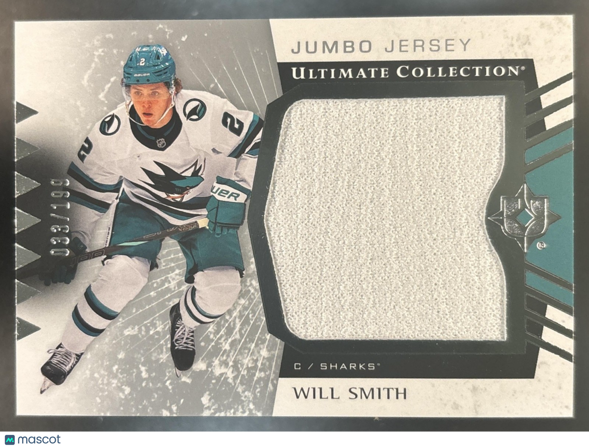2025-26 Upper Deck Ultimate Collection Will Smith Jumbo Jersey /199 #9 Sharks