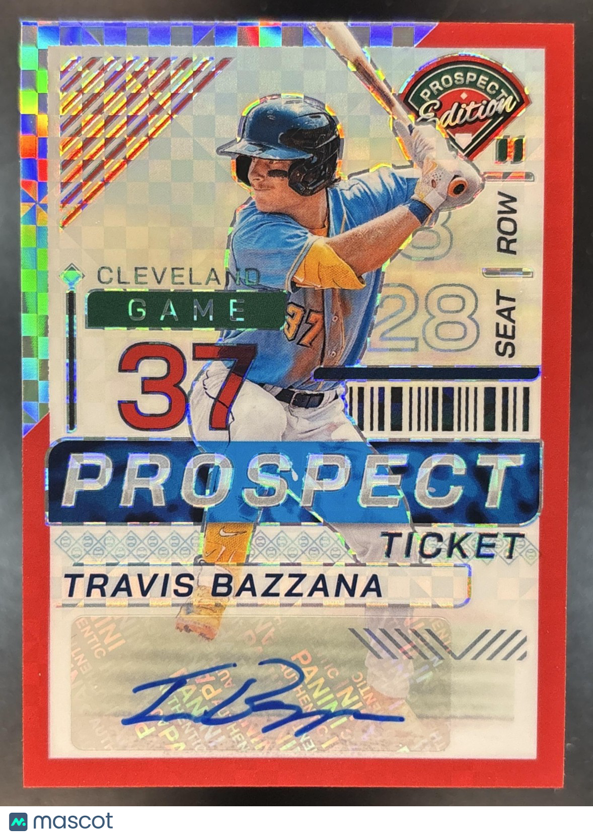 2024 Prospect Edition Travis Bazzana Holo Ticket Signatures Red Power /99 Auto