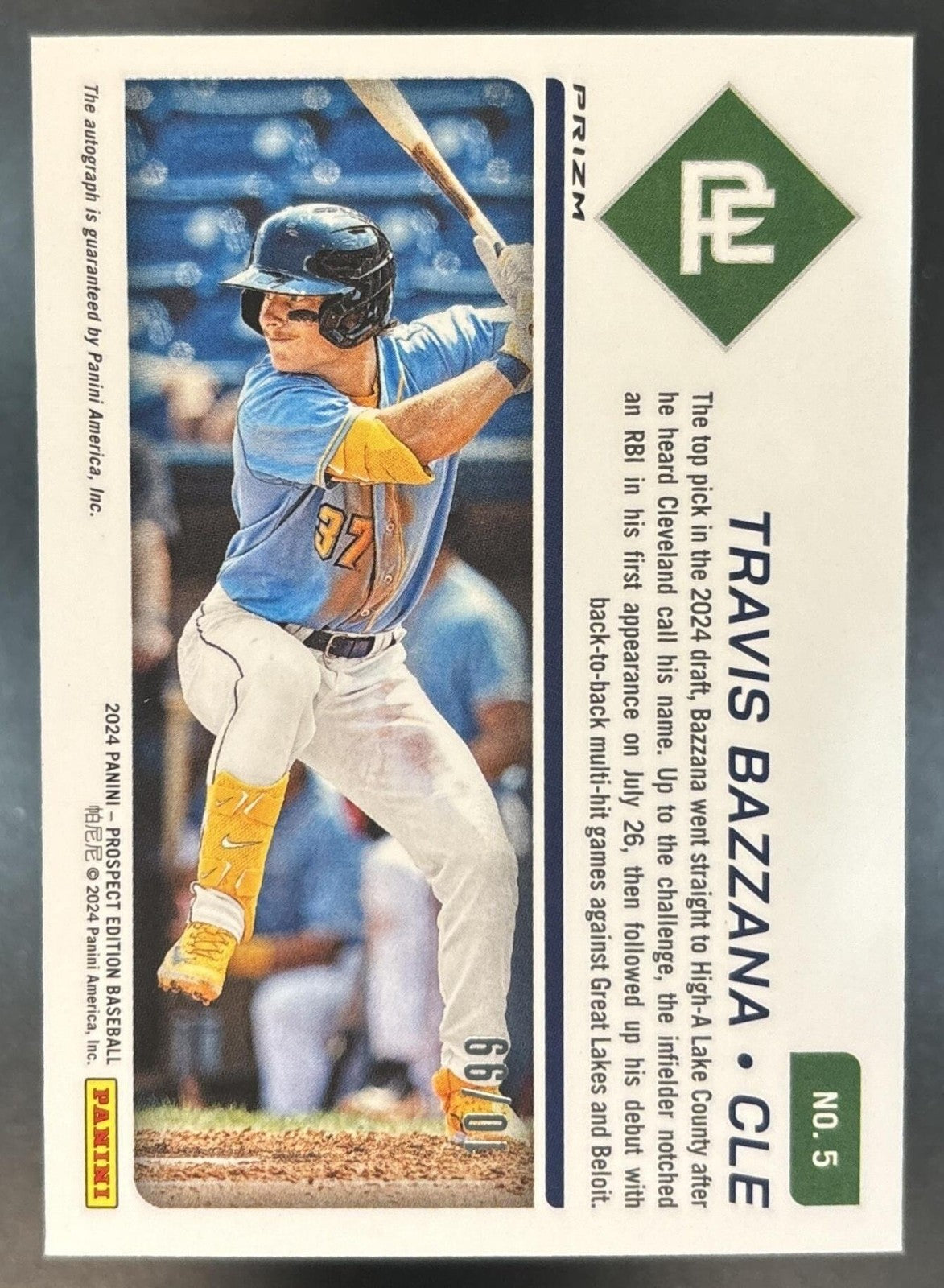 2024 Prospect Edition Travis Bazzana Holo Ticket Signatures Red Power /99 Auto