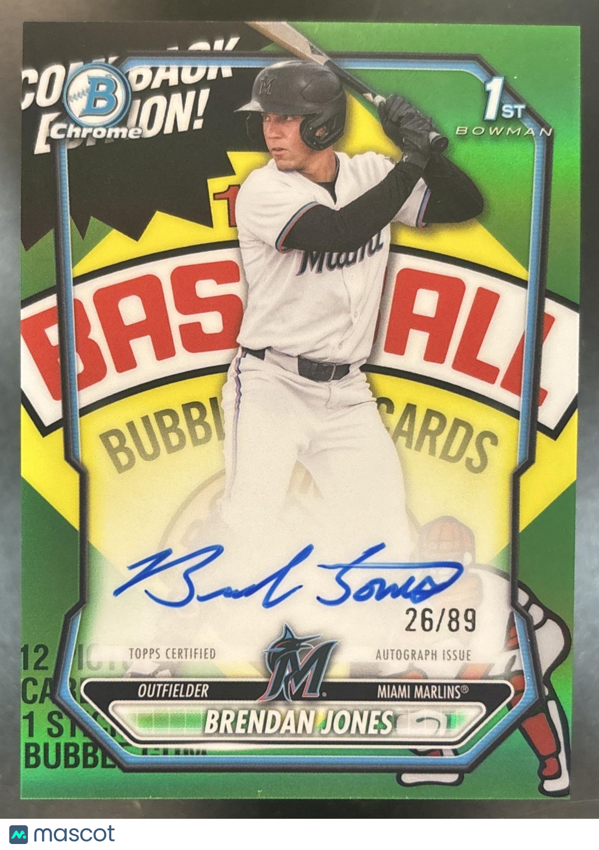 2026 Bowman Chrome Brendan Jones Auto Packfractor Vari /89 1st Prospec