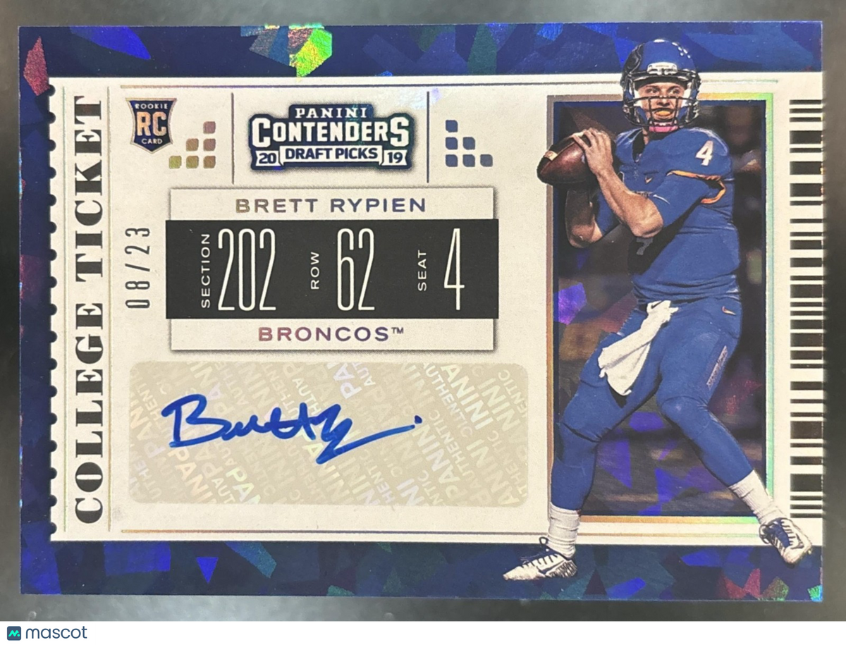 2019 Contenders Draft Picks Collegiate Brett Rypien Cracked Ice /23 #134 RC Auto