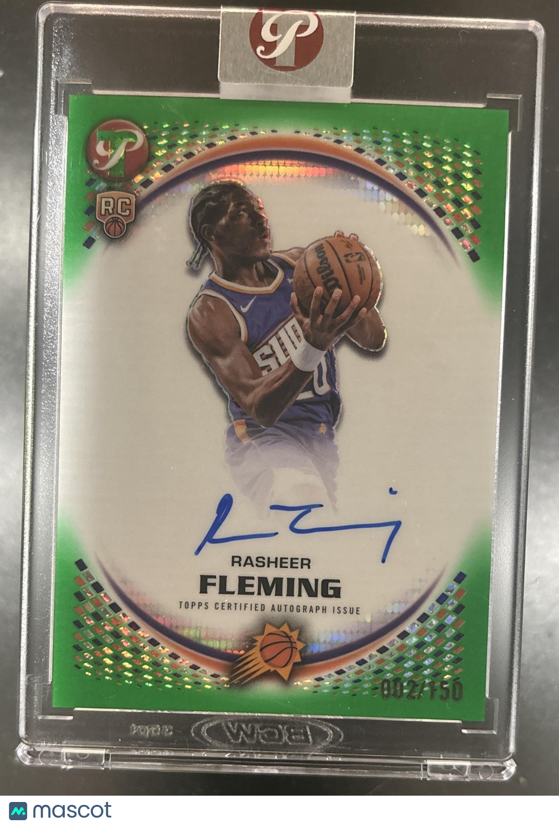 2025-26 Topps Pristine Rasheer Fleming Auto Green /150 #PR-RF RC Phoenix Suns