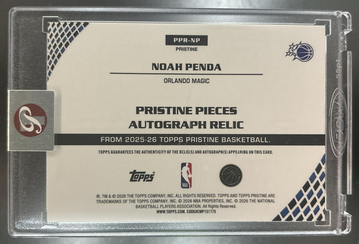 2025-26 Topps Pristine Noah Penda Pieces Auto Relics MEM RC Orlando Magic