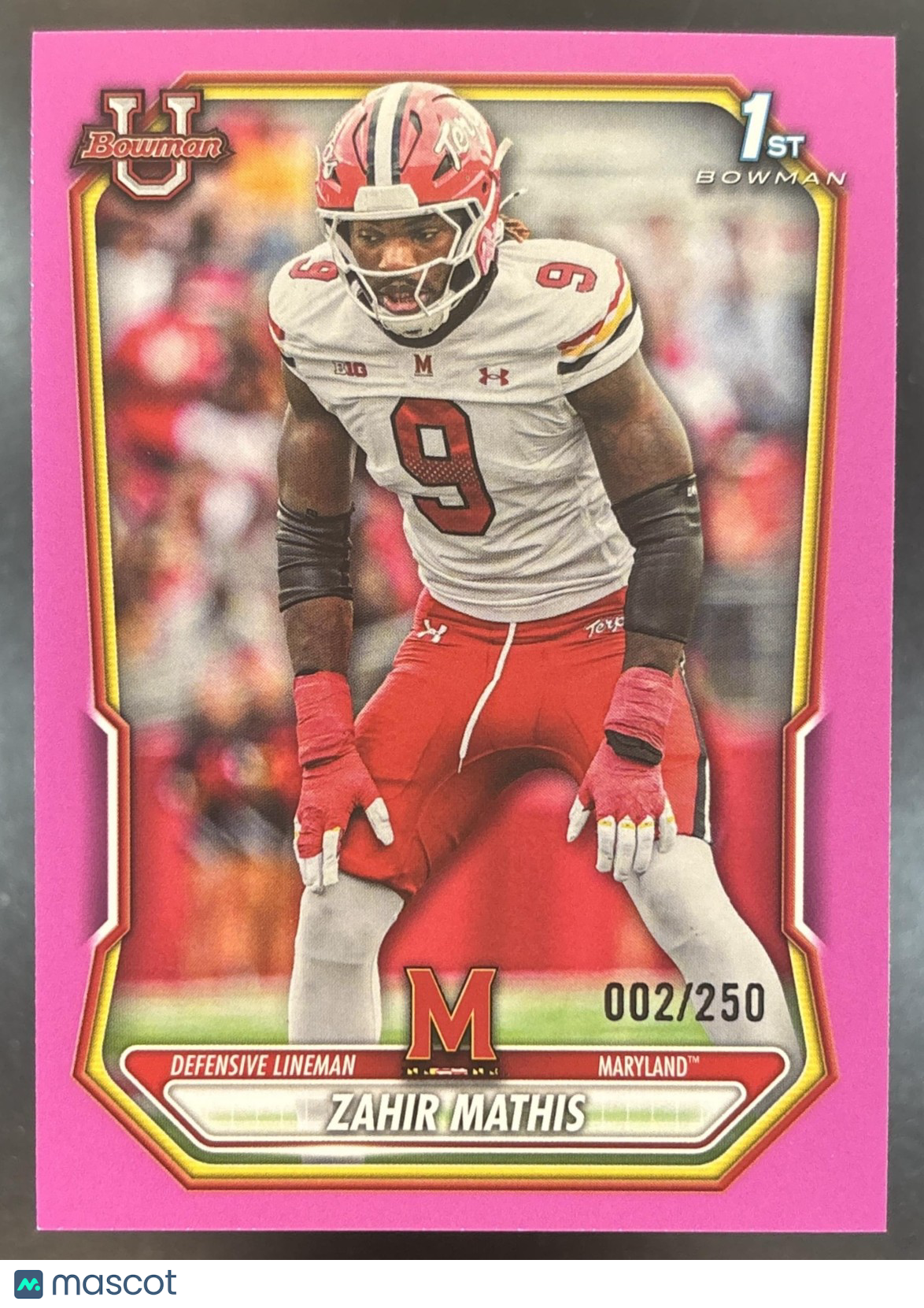 2026 Bowman Zahir Mathis Paper Pink /250 #BPP-84 1st Prospect Maryland Terrapins