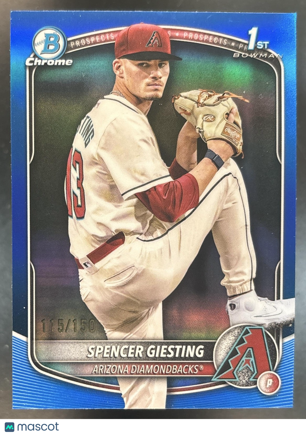 2025 Bowman Chrome Spencer Giesting Blue /150 #BCP-165 1st Prospect Diamondbacks