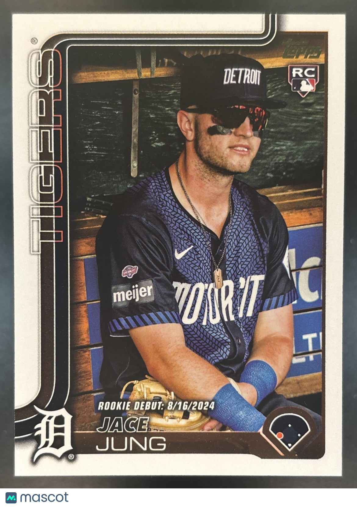 2025 Topps Update Jace Jung Golden Mirror Image Variation #US93 RC Tigers