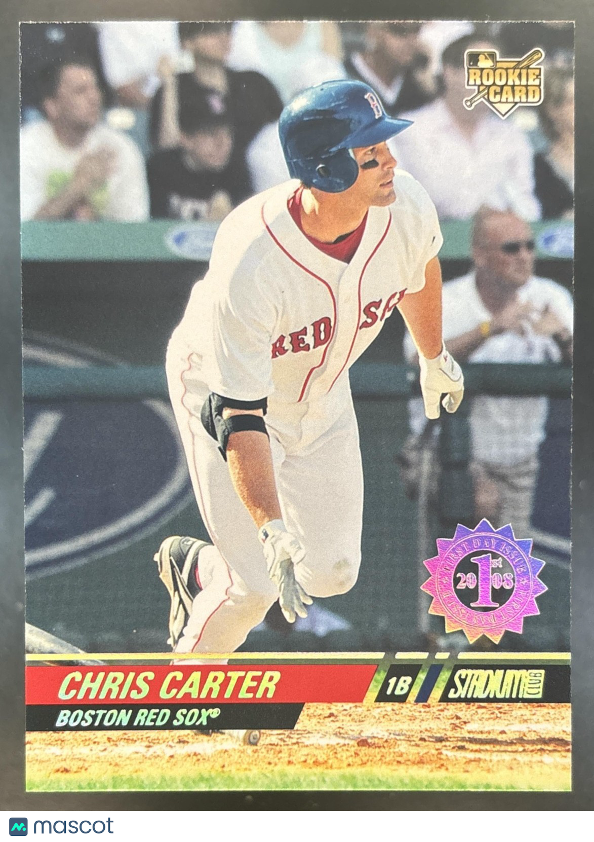 2008 Topps Stadium Club Chris Carter First Day Issue #105b RC VAR Boston Red Sox