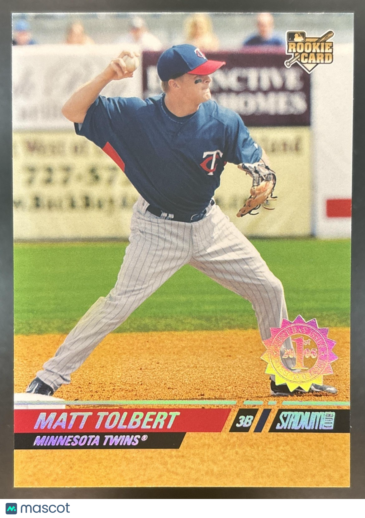 2008 Topps Stadium Club Matt Tolbert First Day Issue #121 RC Minnesota Twins