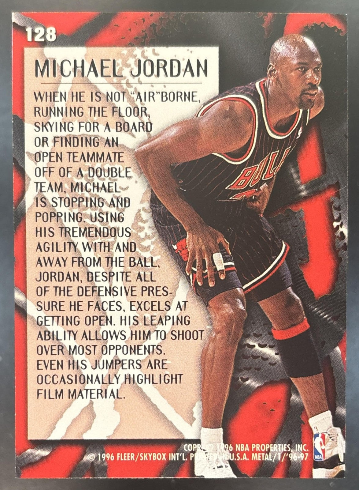 1996-97 Skybox Metal Michael Jordan #128 Chicago Bulls