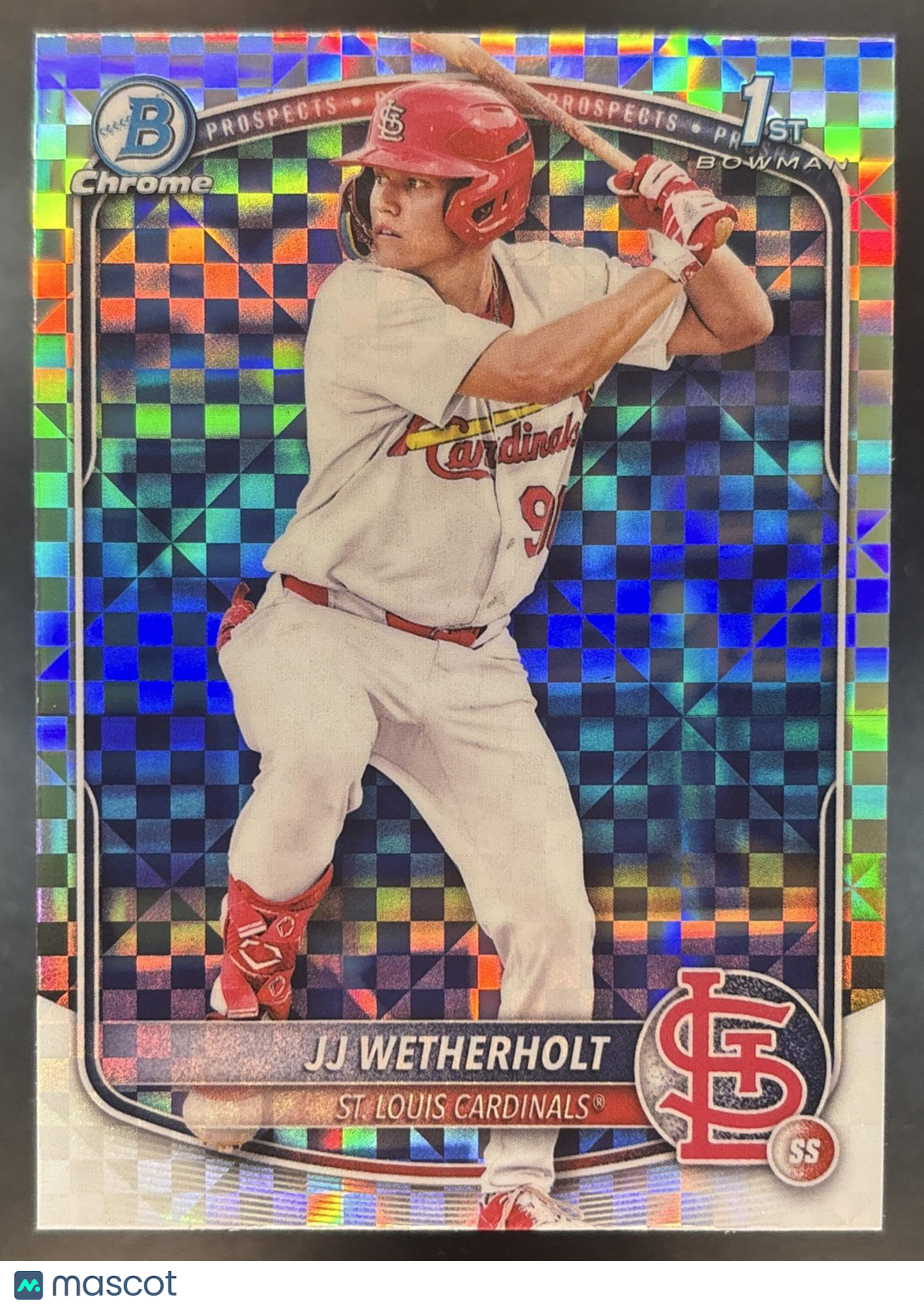 2025 Bowman JJ Wetherholt Chrome X-Fractor #BCP-22 1st Prospect Cardinals
