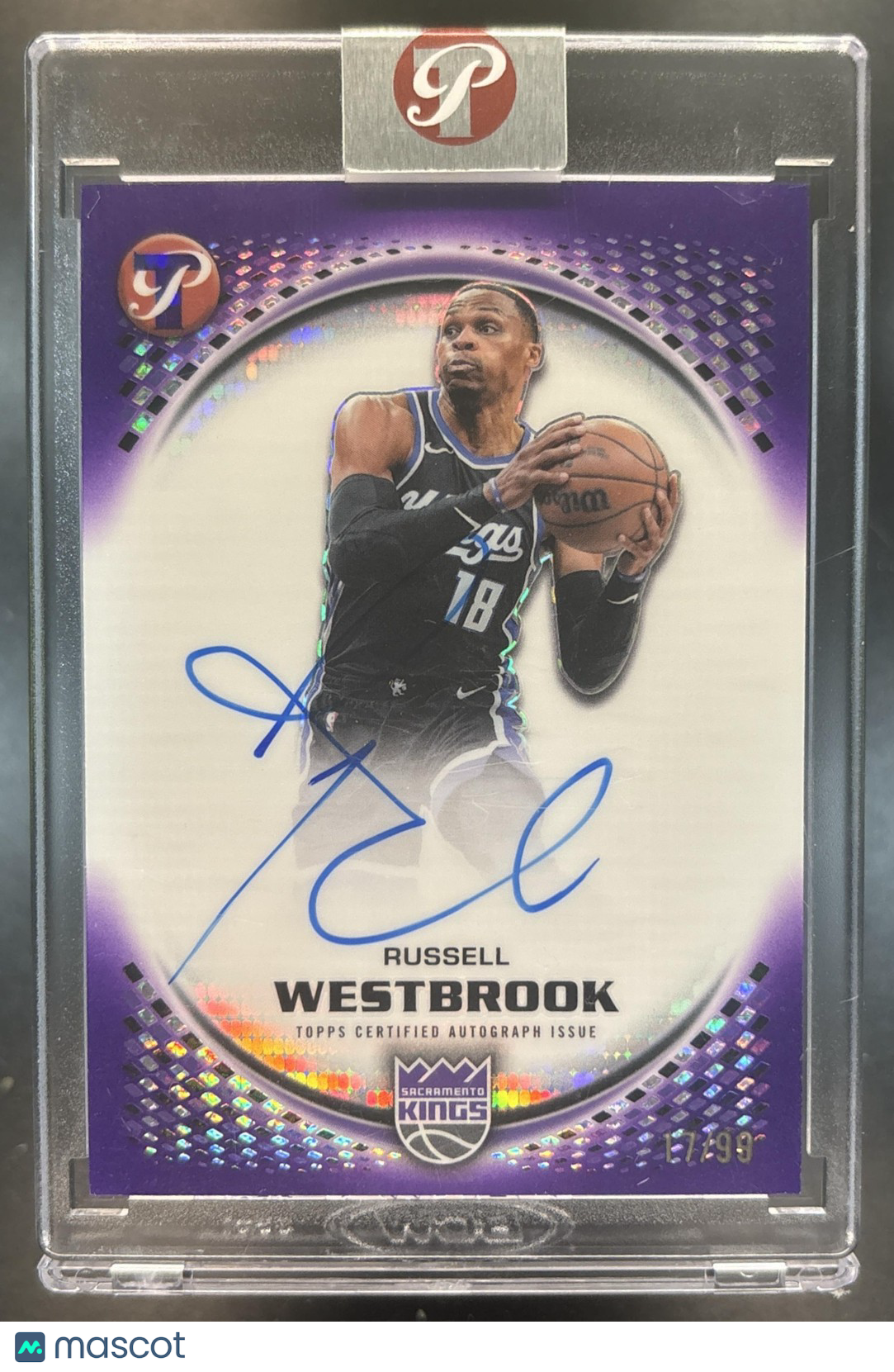 2025-26 Topps Pristine Russell Westbrook Auto Purple /99 Sacramento Kings