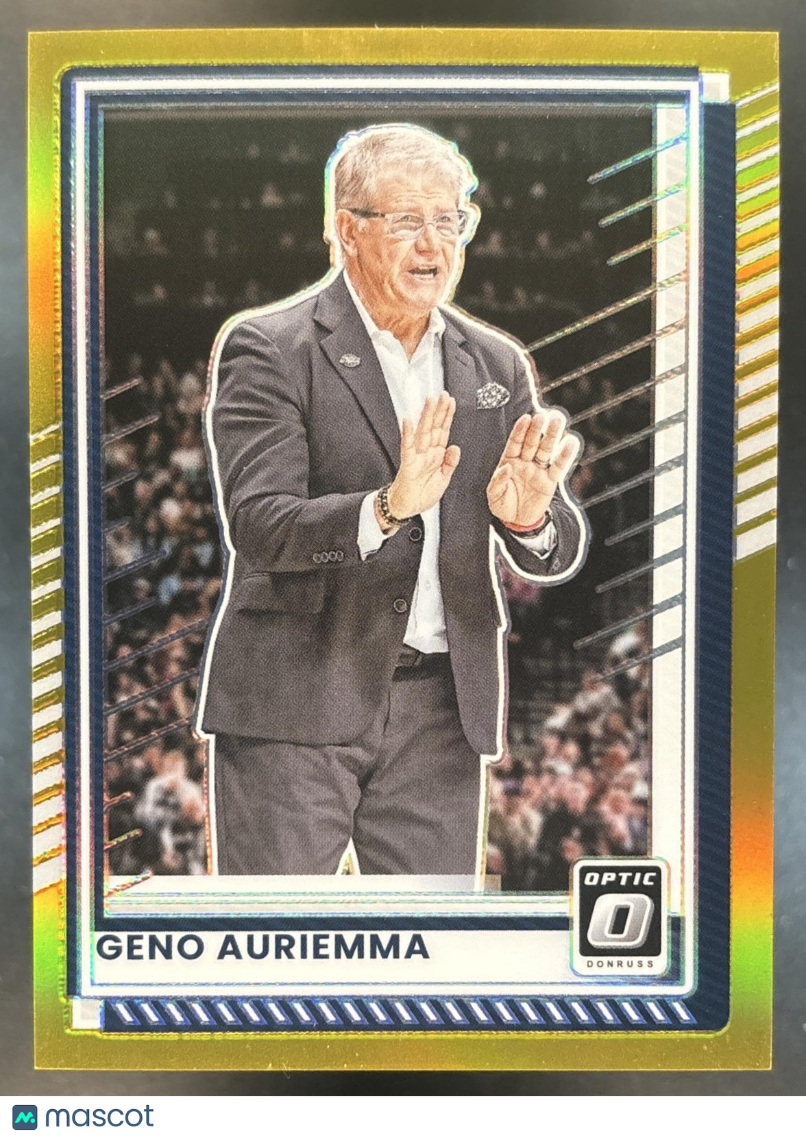 2025-26 Panini Donruss Optic Geno Auriemma Gold /10 #193 UConn Huskies