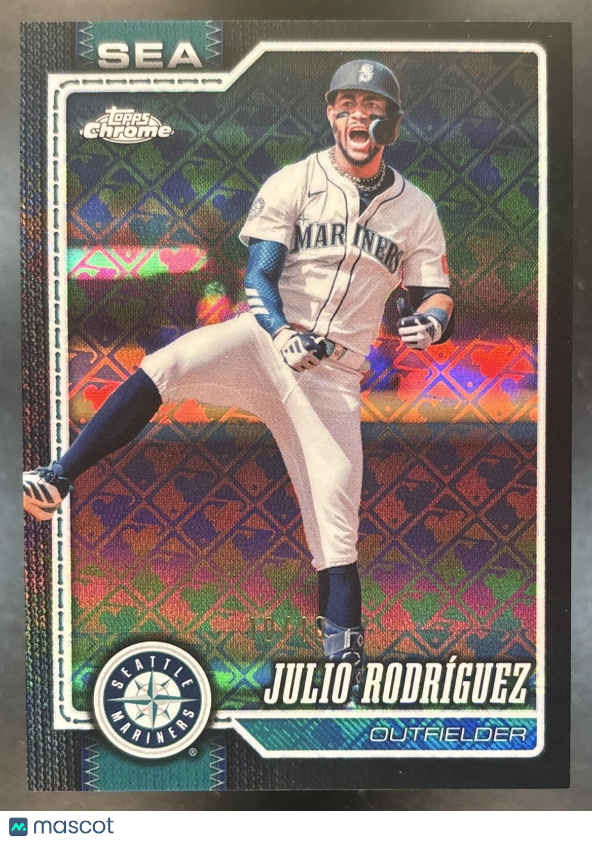2026 Topps Chrome LogoFractor Julio Rodriguez Black Refractor /10 #149 Mariners