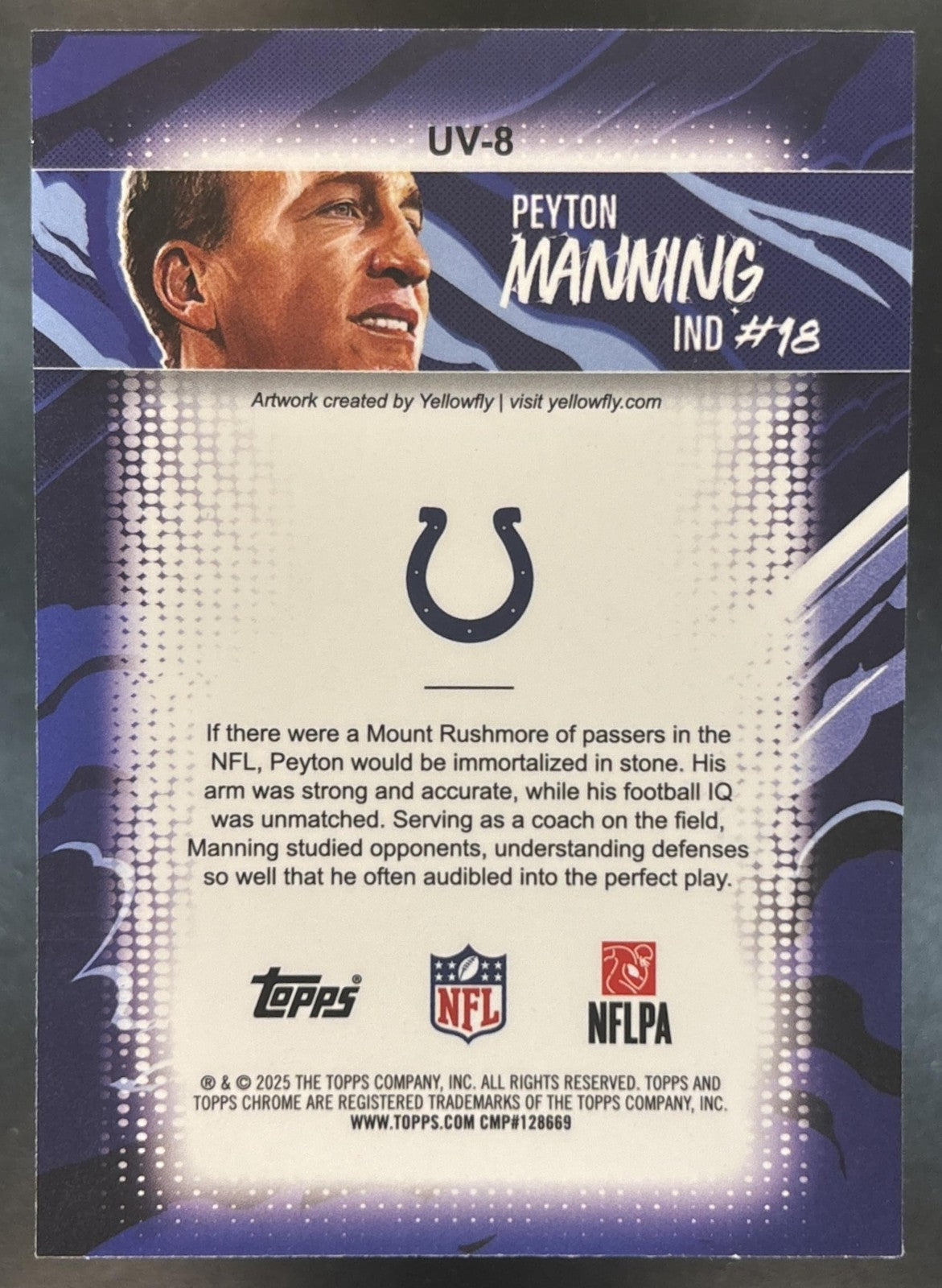 2025 Topps Chrome Peyton Manning Ultra Violet #UV-8 SSP Indianapolis Colts