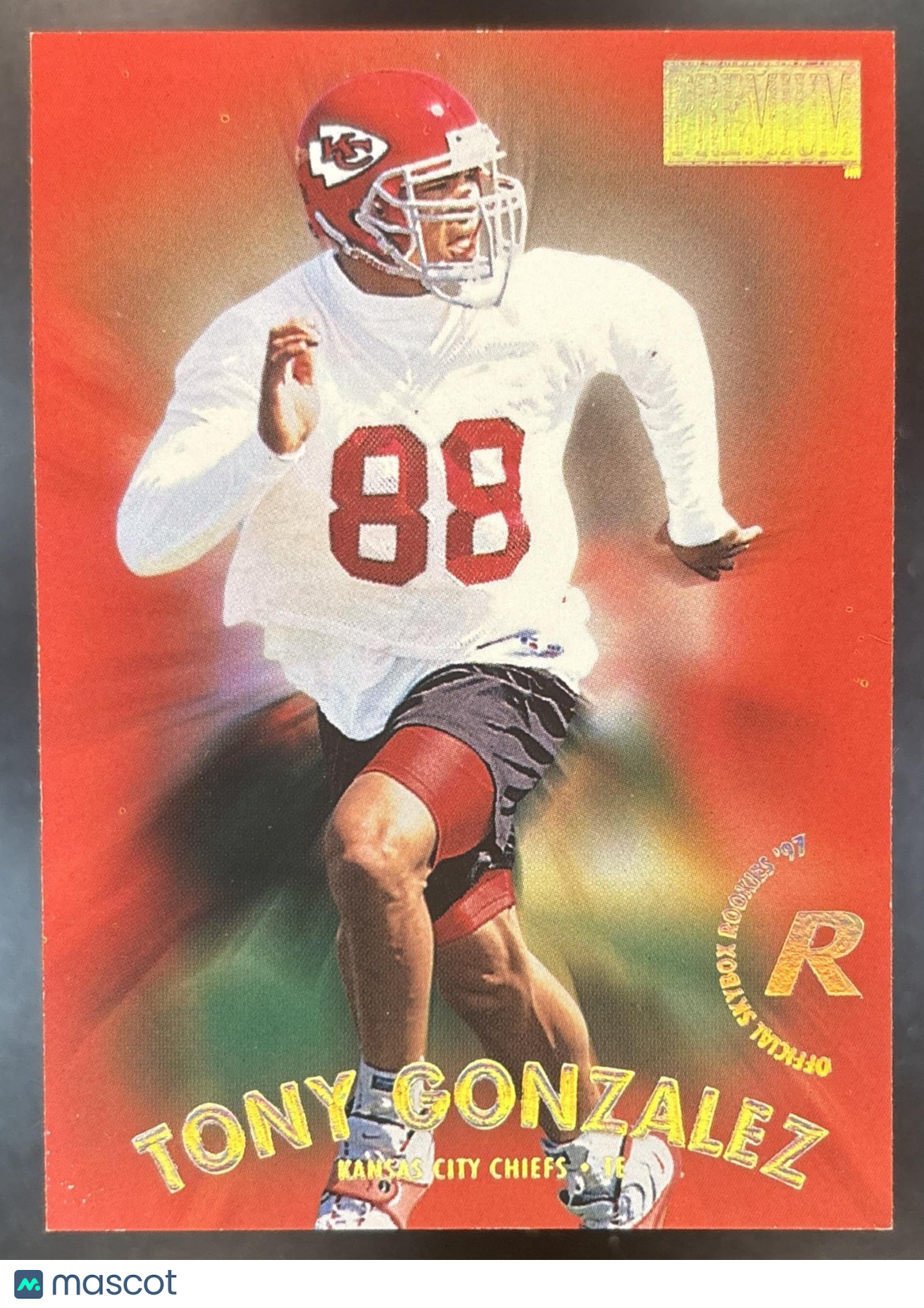 1997 Skybox Premium Tony Gonzalez #223 RC Kansas City Chiefs