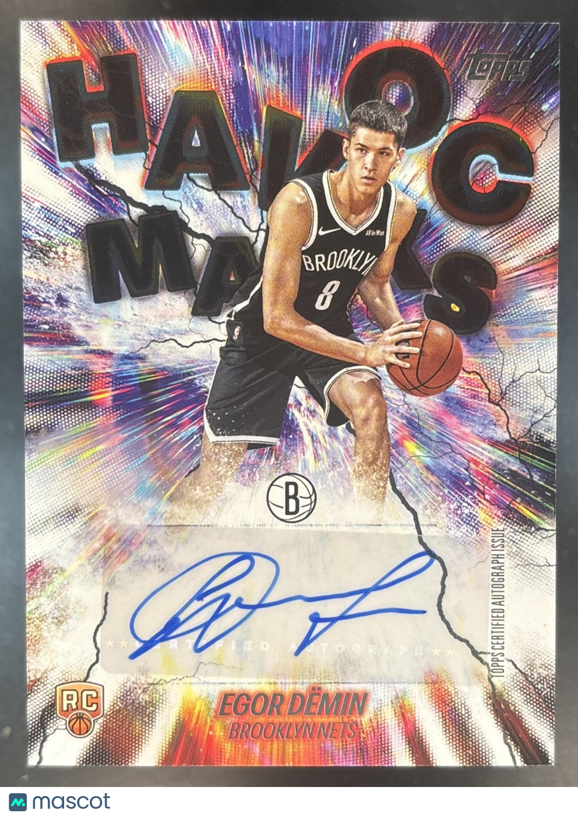 2025-26 Topps Egor Demin Havoc Marks #HM-ED RC Auto Brooklyn Nets