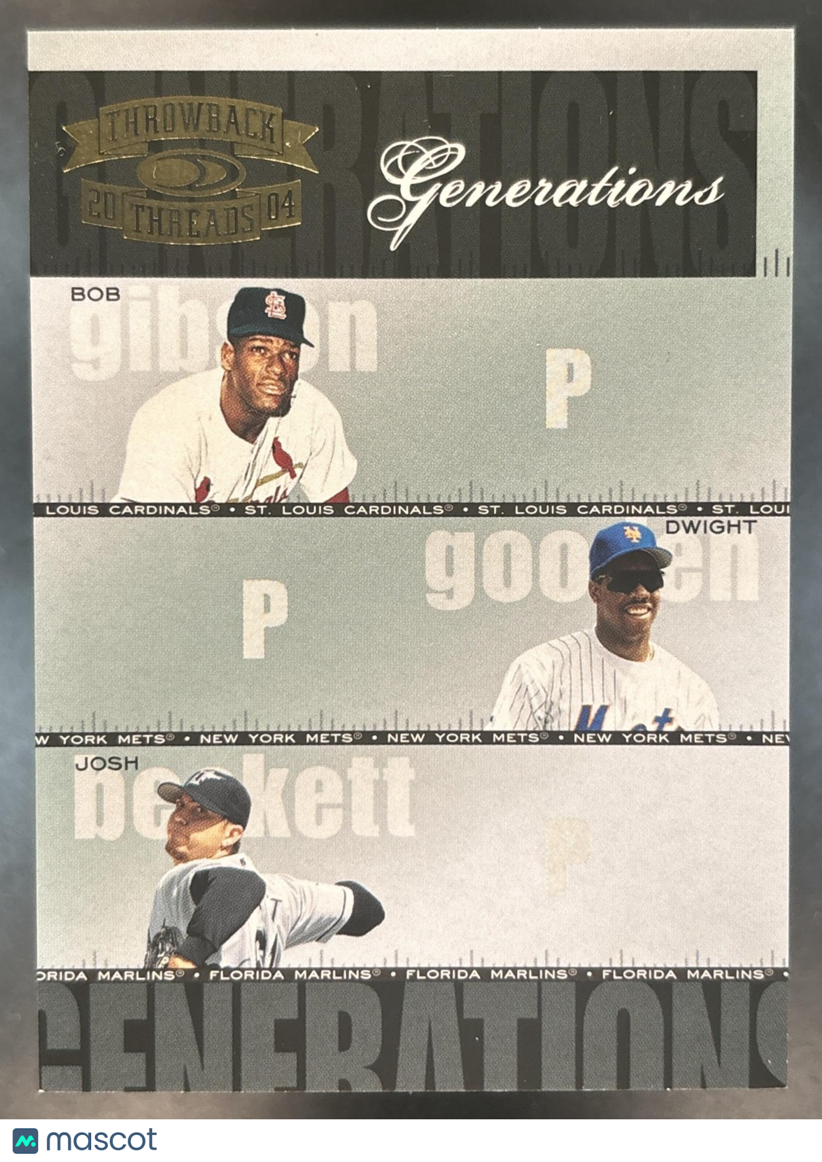 2004 Donruss Throwback Threads Bob Gibson Gooden Beckett Generations /1500 #G-28