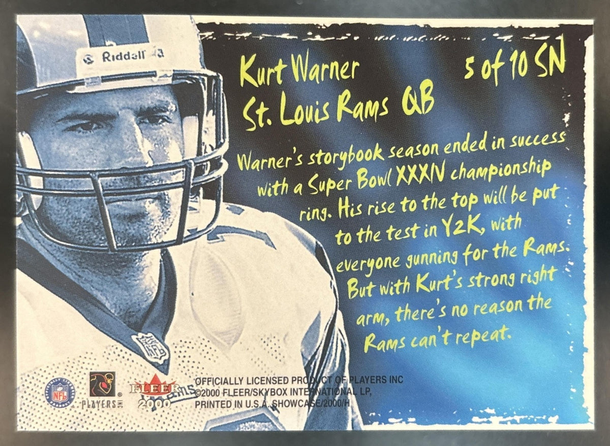 2000 Fleer Showcase Kurt Warner Super Natural #5 SN St. Louis Rams