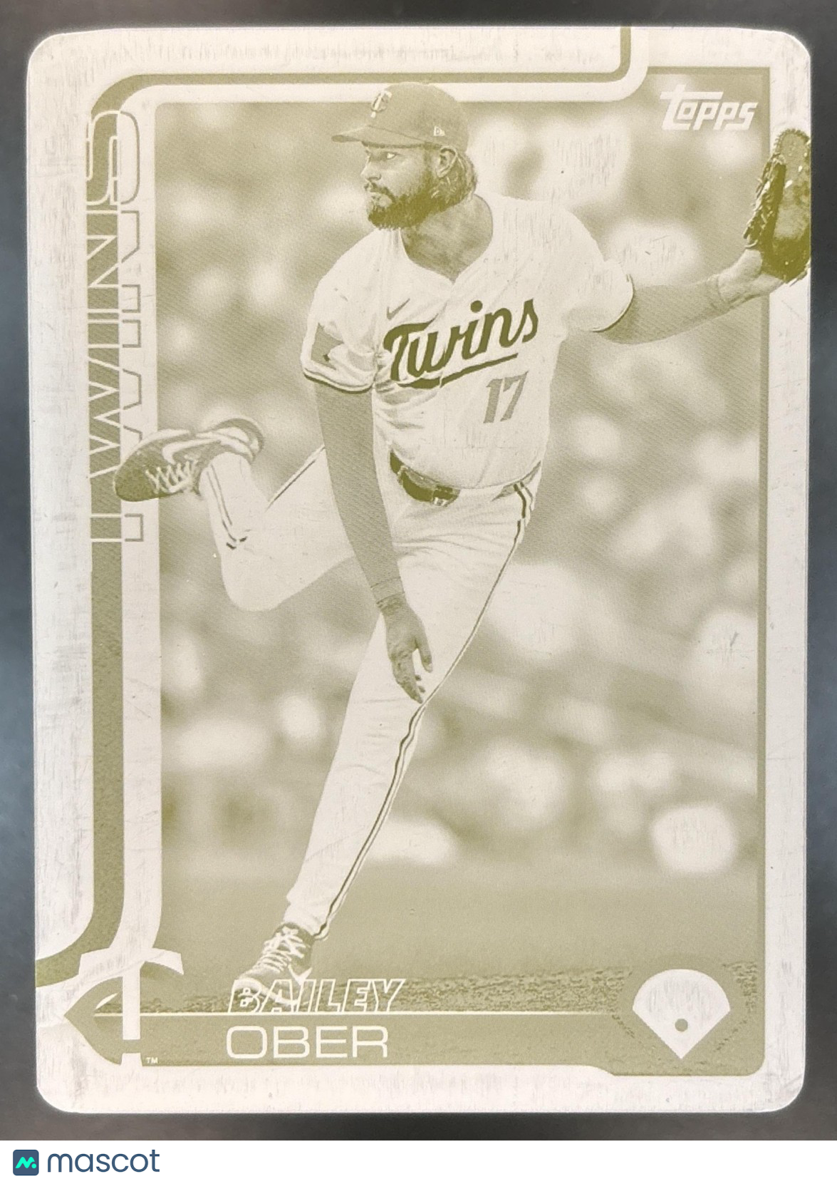 2025 Topps Bailey Ober Printing Plate Yellow 1/1 #12 Minnesota Twins