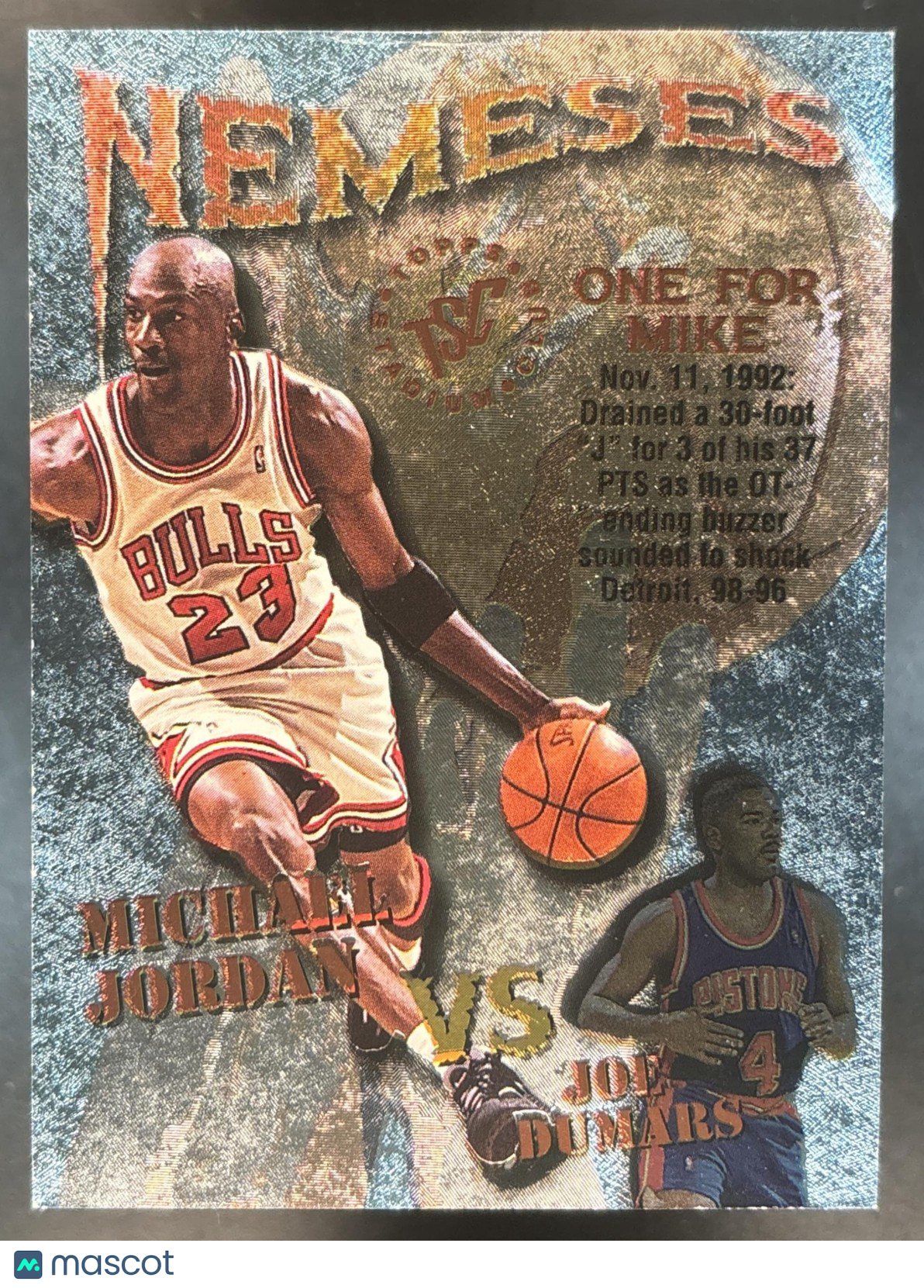 1995-96 Topps Stadium Club Michael Jordan Joe Dumars Nemeses #N10 USA