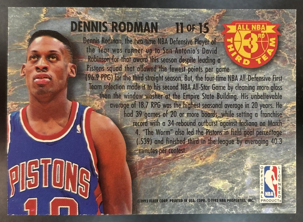 1992-93 Fleer Ultra Dennis Rodman All NBA #11 Detroit Pistons