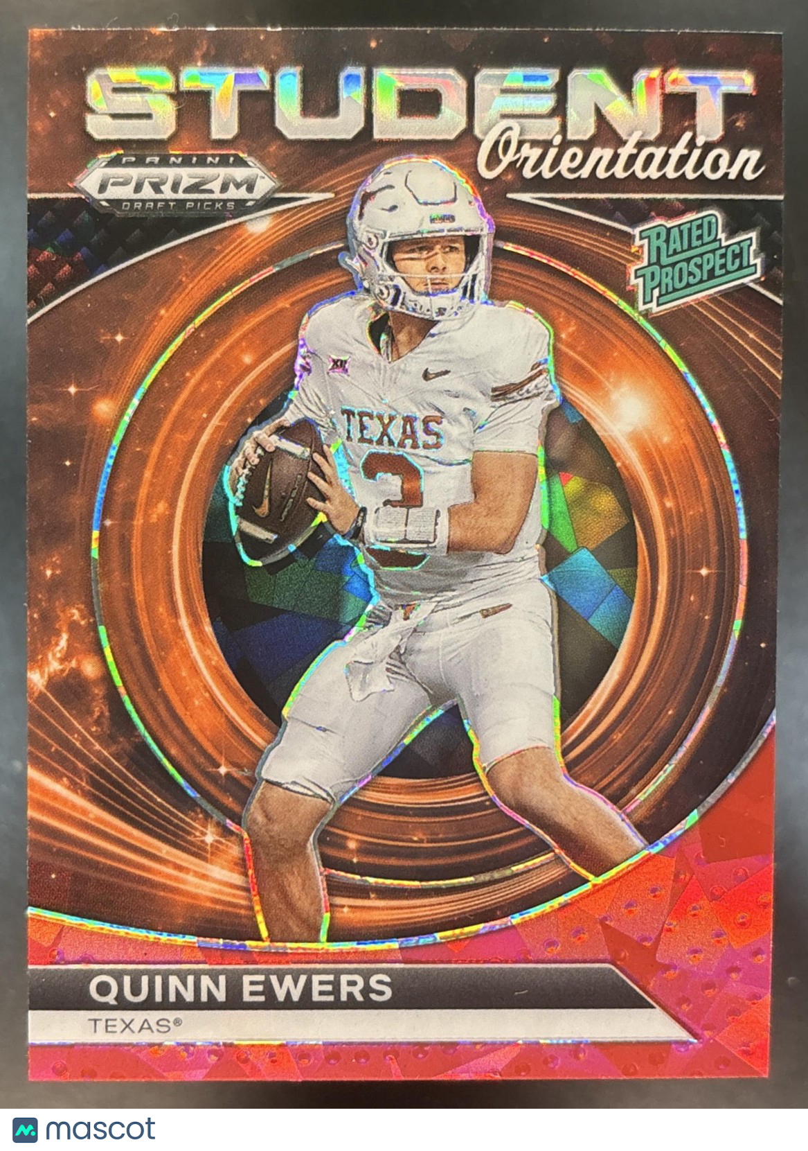 2024 Panini Prizm Collegiate Draft Picks Quinn Ewers Student Orientation Red Ice