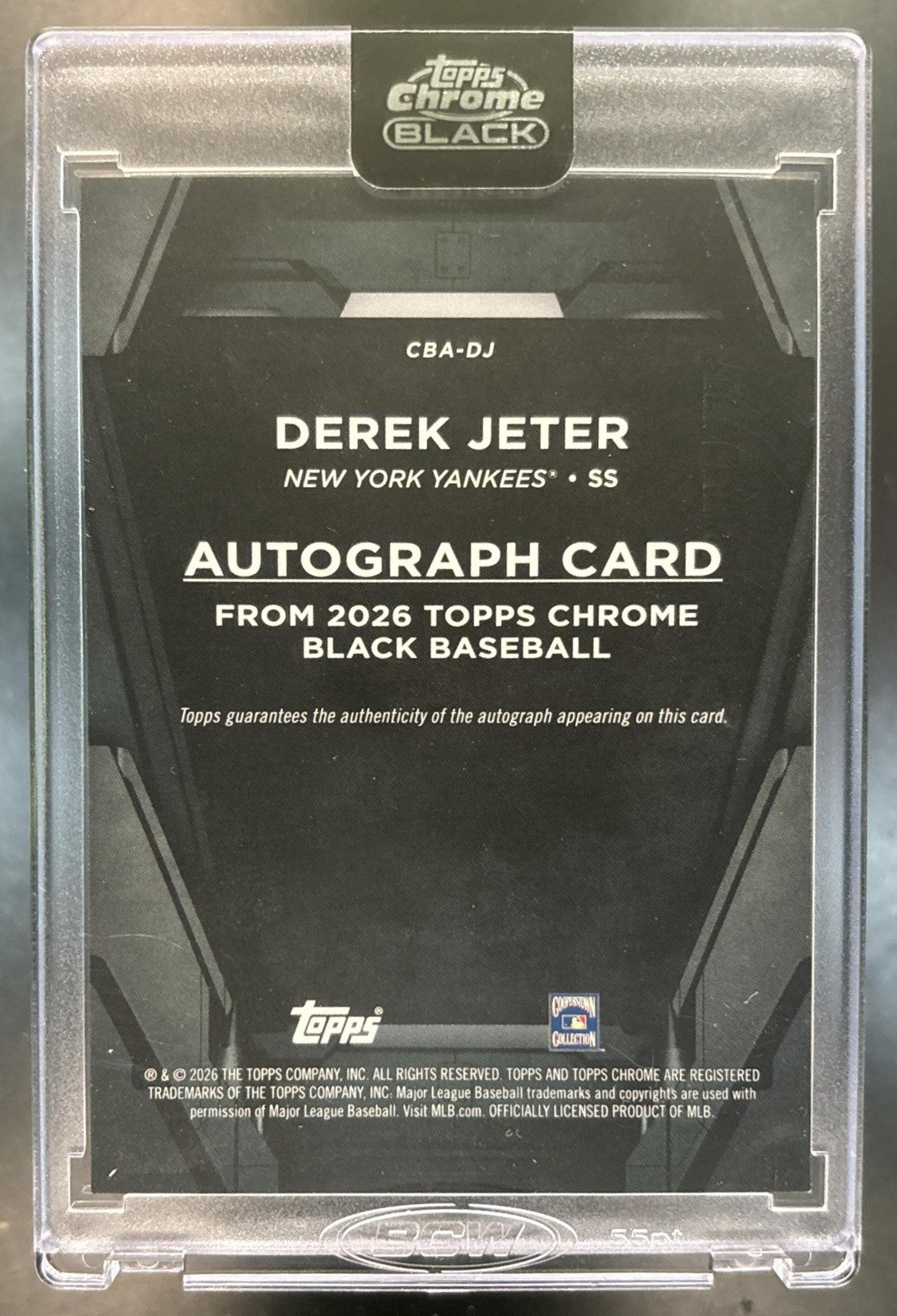 2026 Topps Chrome Black Derek Jeter Auto Rose Gold /10 #CBA-DJ New York Yankees