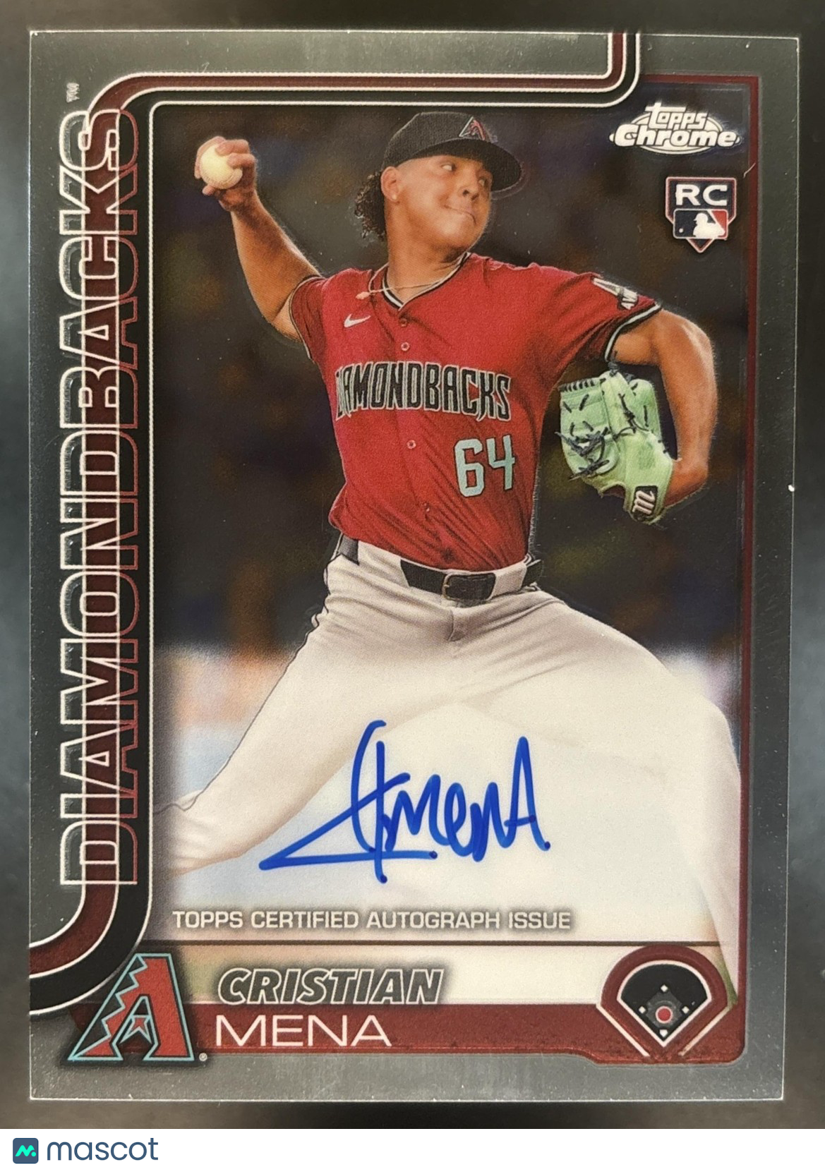 2025 Topps Chrome Cristian Mena Rookie Auto #RA-CME RC Arizona Diamondbacks