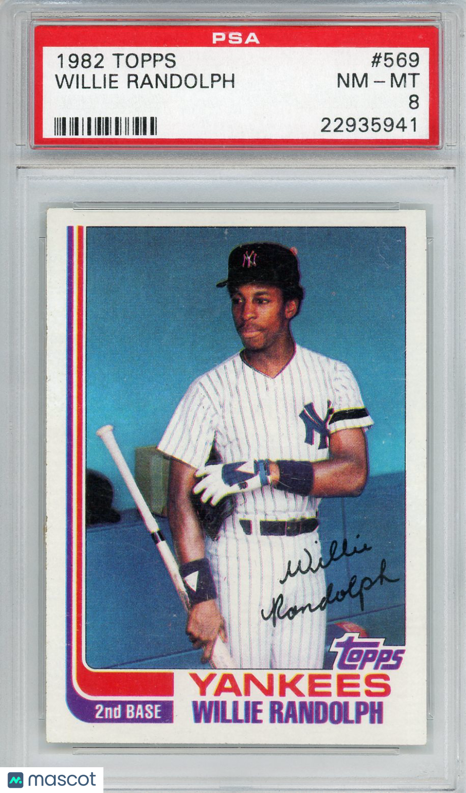 1982 Topps Willie Randolph #569 PSA 8 New York Yankees