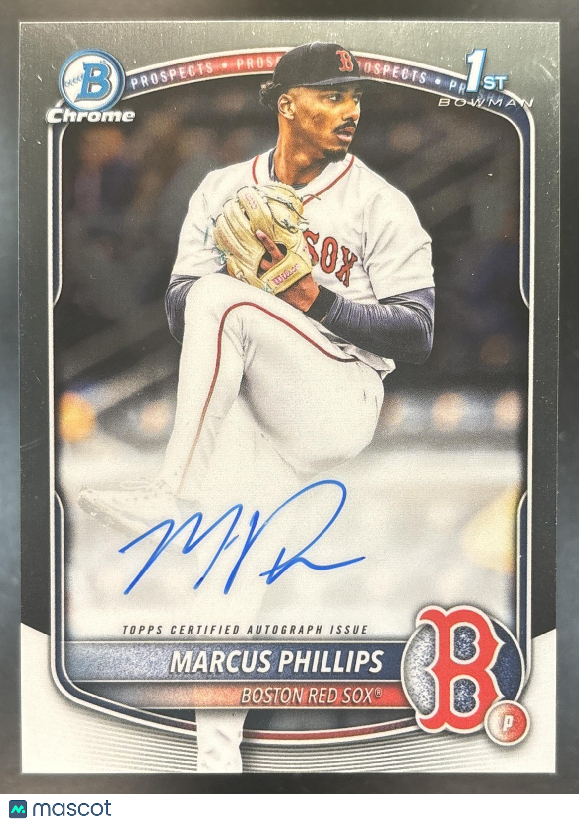 2025 Bowman Draft Marcus Phillips Chrome Auto 1st Prospect Boston Red Sox