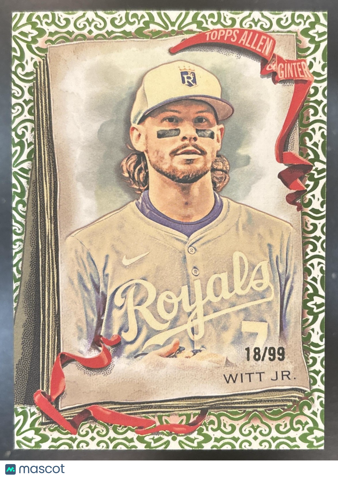 2026 Topps Allen & Ginter Bobby Witt Jr. Green Foil Filagree /99 #10 Royals