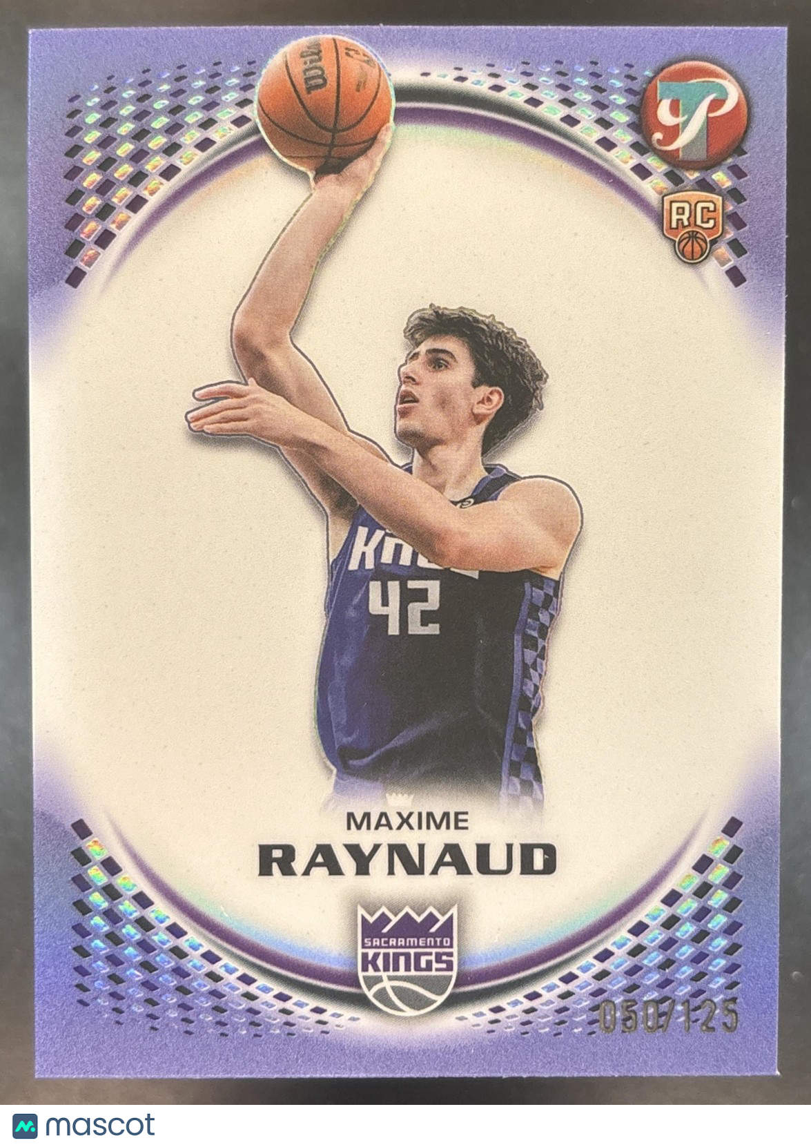 2025-26 Topps Pristine Maxime Raynaud Lavender Refractor /125 #119 RC Kings