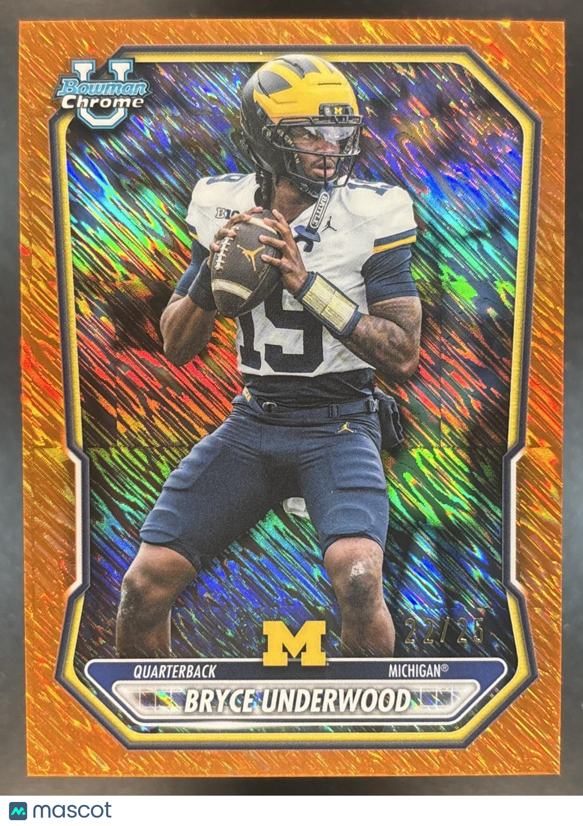 2026 Bowman Bryce Underwood Chrome Prospects Orange Shimmer /25 #BCP-200