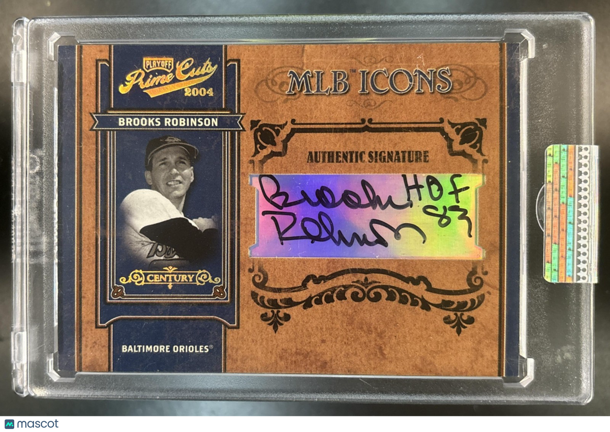 2004 Playoff Prime Cuts II Brooks Robinson MLB Icons Material /25 MEM Orioles