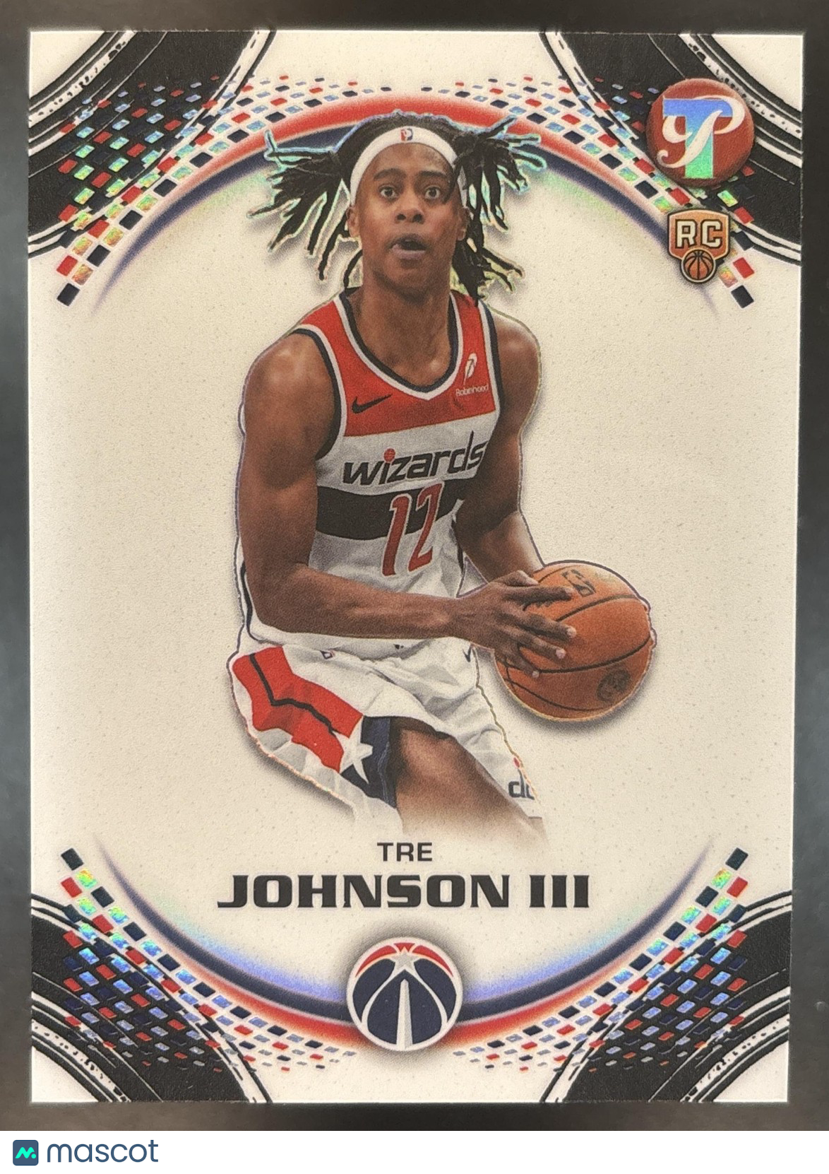 2025-26 Topps Pristine Tre Johnson III Paint the Arc Refractor #118 RC Wizards