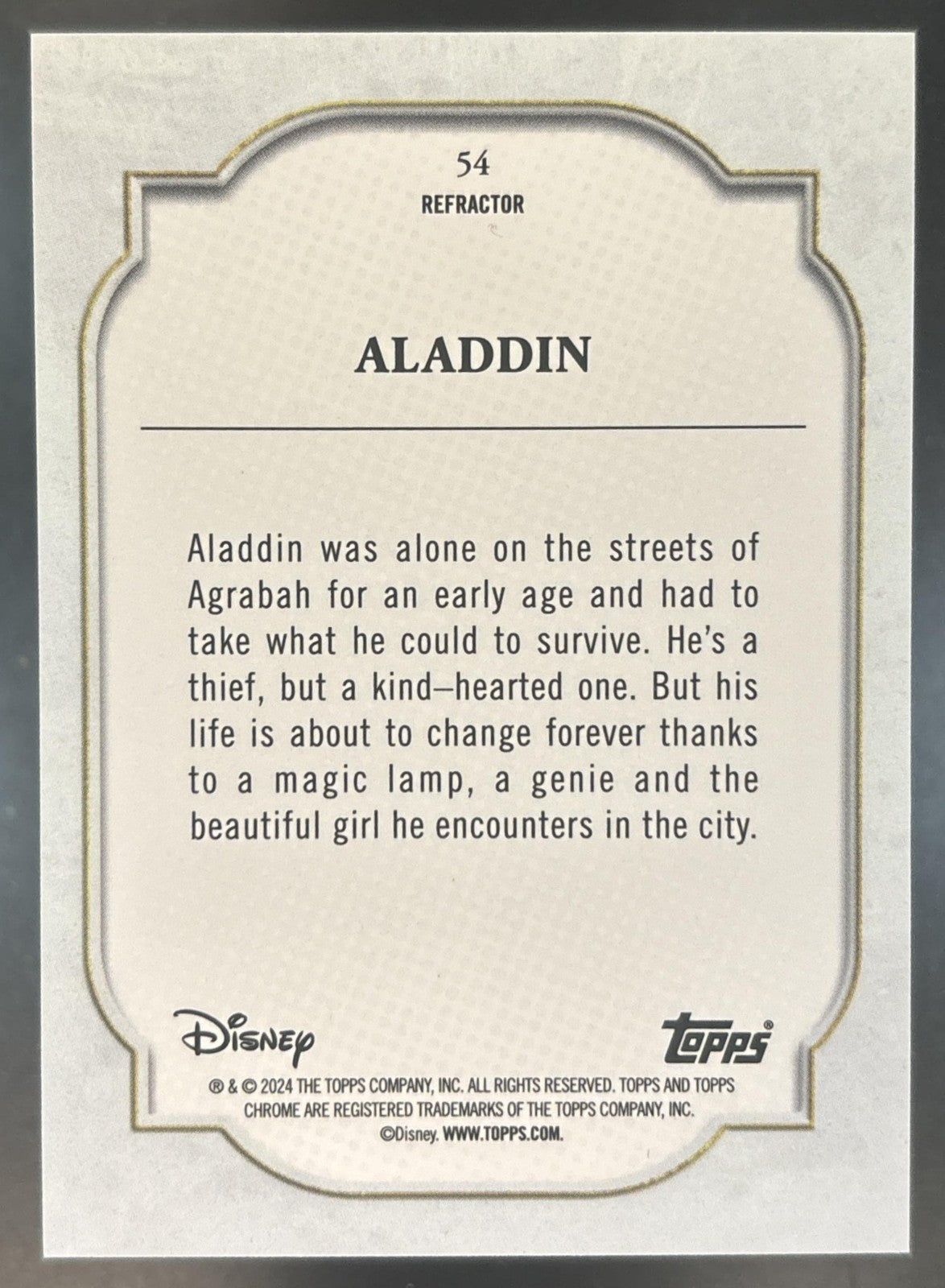 2024 Topps Chrome Disney Aladdin Refractor #54
